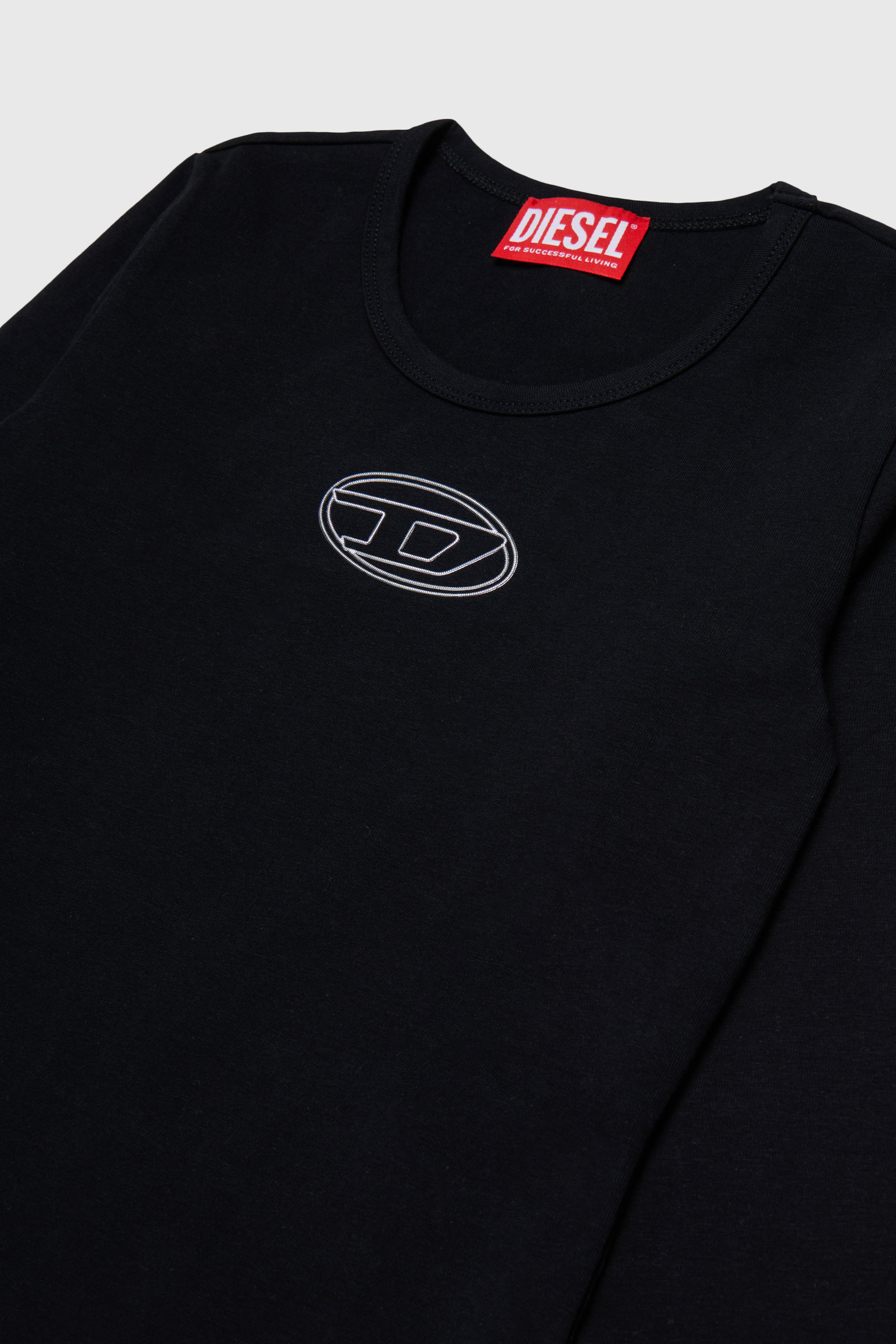 Diesel - BILIT, Damen Langarm-Body mit Oval D Logo in Schwarz - 3
