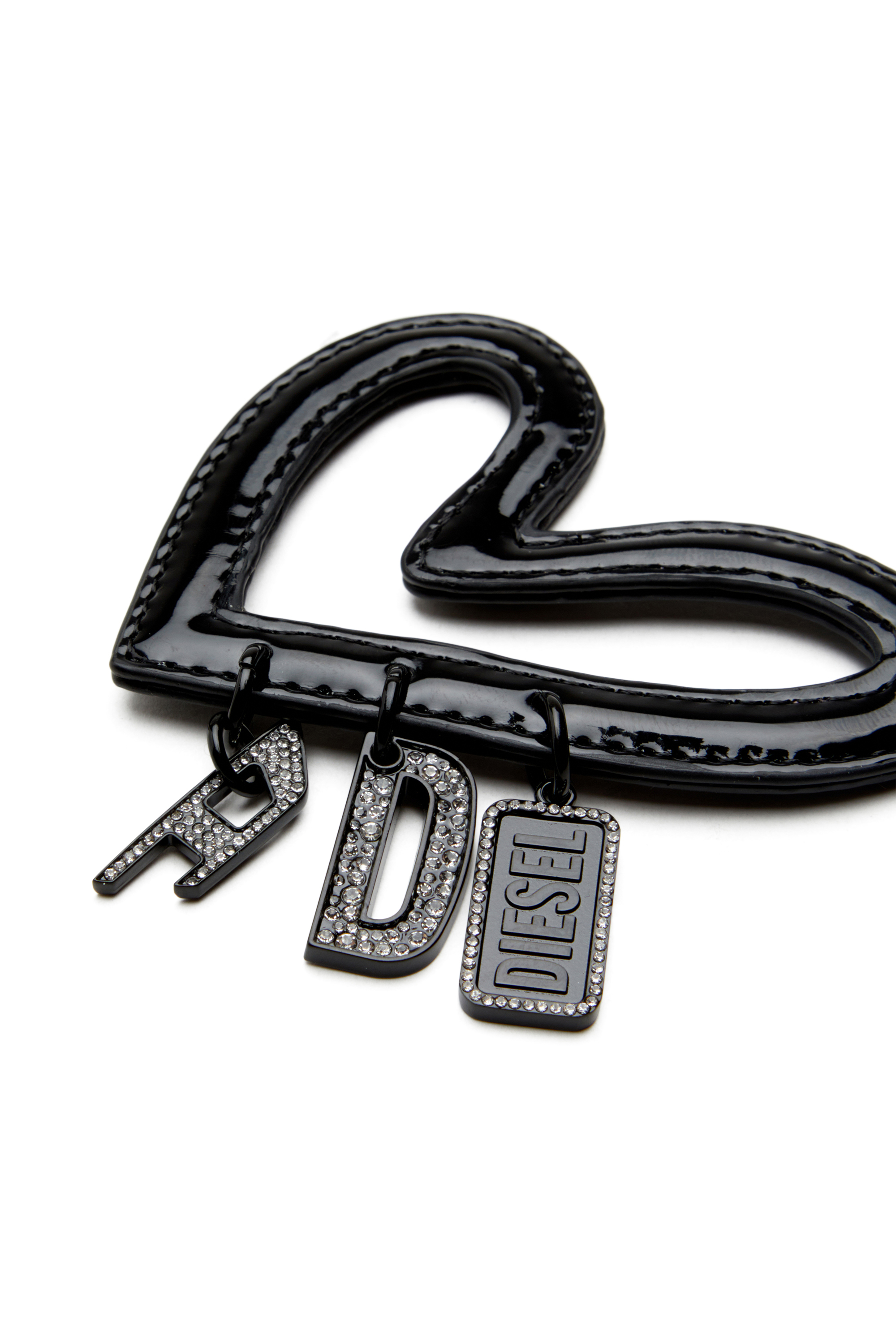 Diesel - MULTI II, Damen Herzförmiger Anhänger mit glänzendem Finish in Schwarz - 3