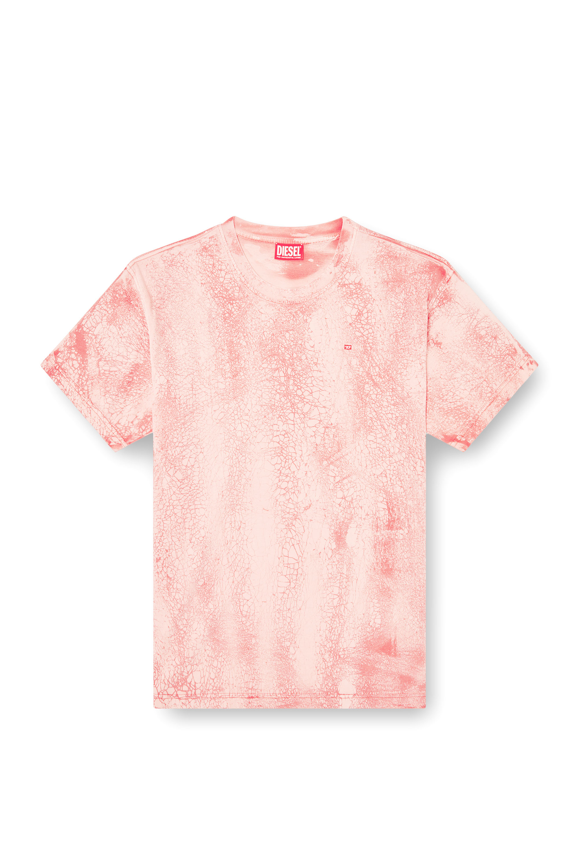 Diesel - T-NORM-T8, Herren T-Shirt aus gewachstem Jersey in Rosa - 2