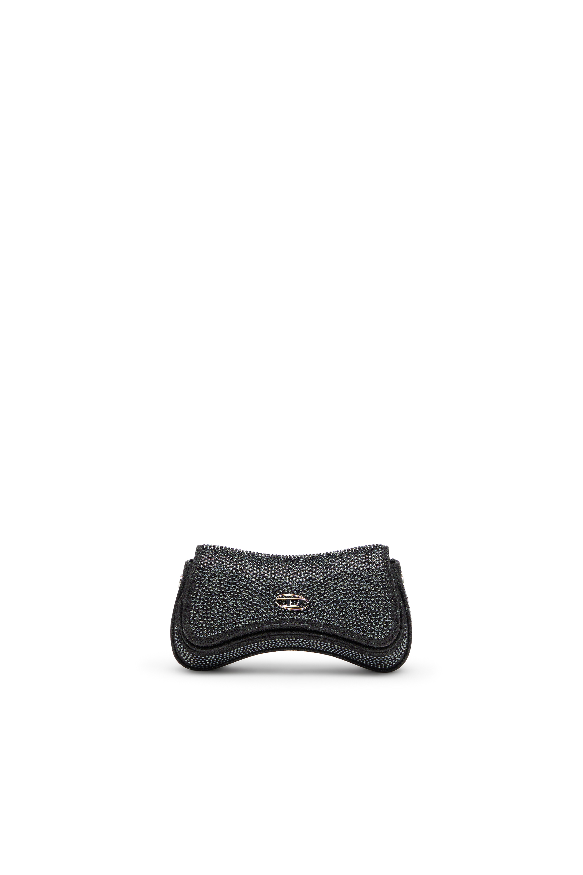 Diesel - PLAY CROSSBODY XS, Damen Play-Mini Crossbody-Tasche aus Crystal Lurex in Schwarz - 1