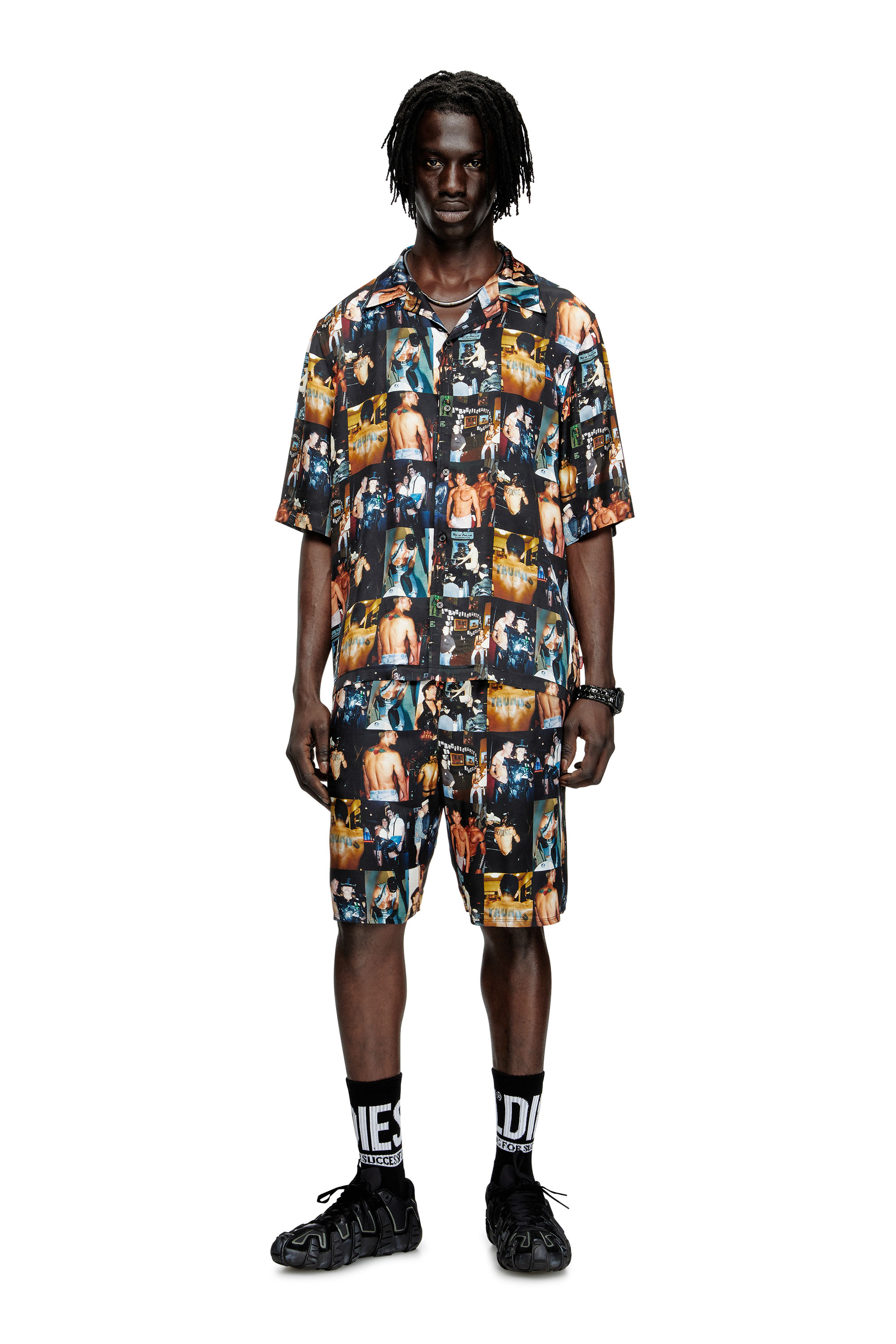 Diesel - PR-S-MEC-TOM25, Unisex Bowling-Hemd mit Grafik-Prints in Schwarz - 2
