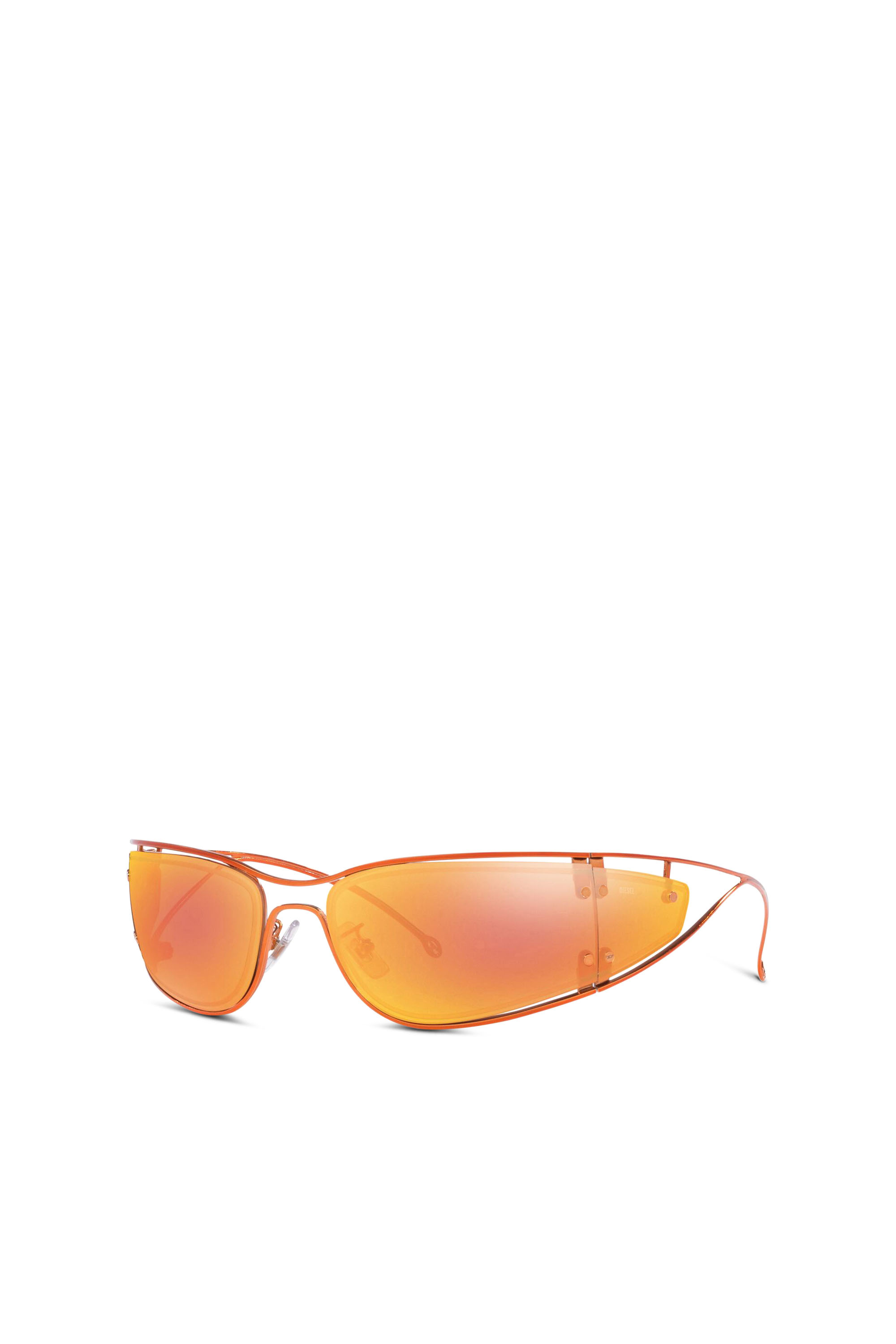 Diesel - 0DL1001, Unisex Sonnenbrille in Wraparound-Konstruktion in Orange - 2