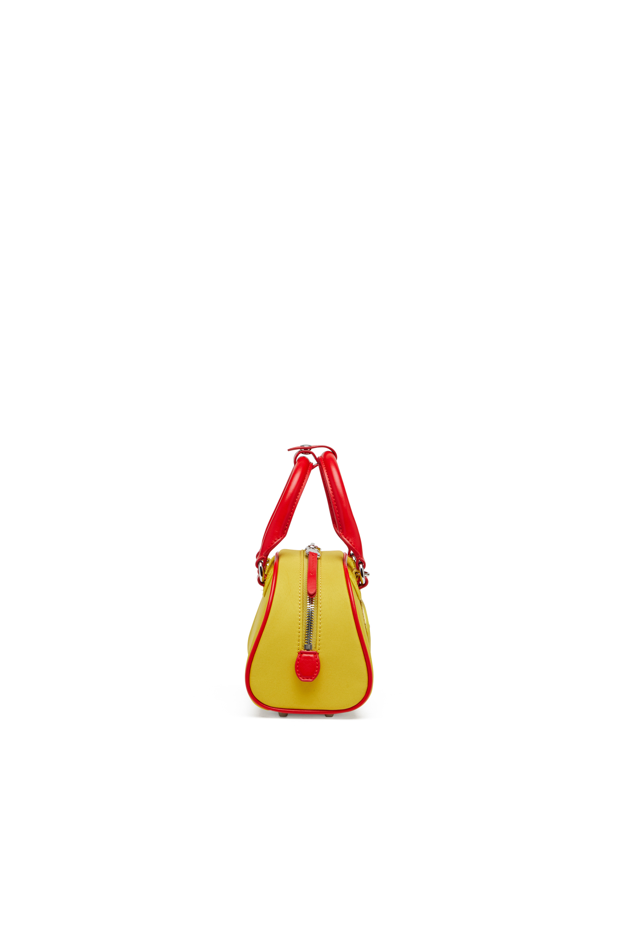Diesel - 1DR DOME CROSSBODY, Damen Colourblock-Mini-Bowling-Tasche in Gelb - 3