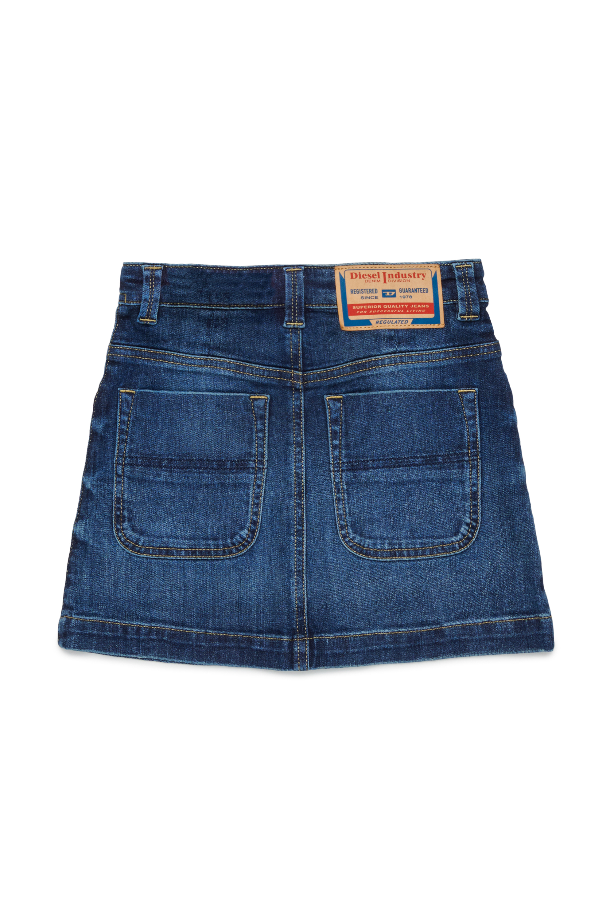 Diesel - GEALBUS, Woman's Button-through denim mini skirt in Medium blue - 2
