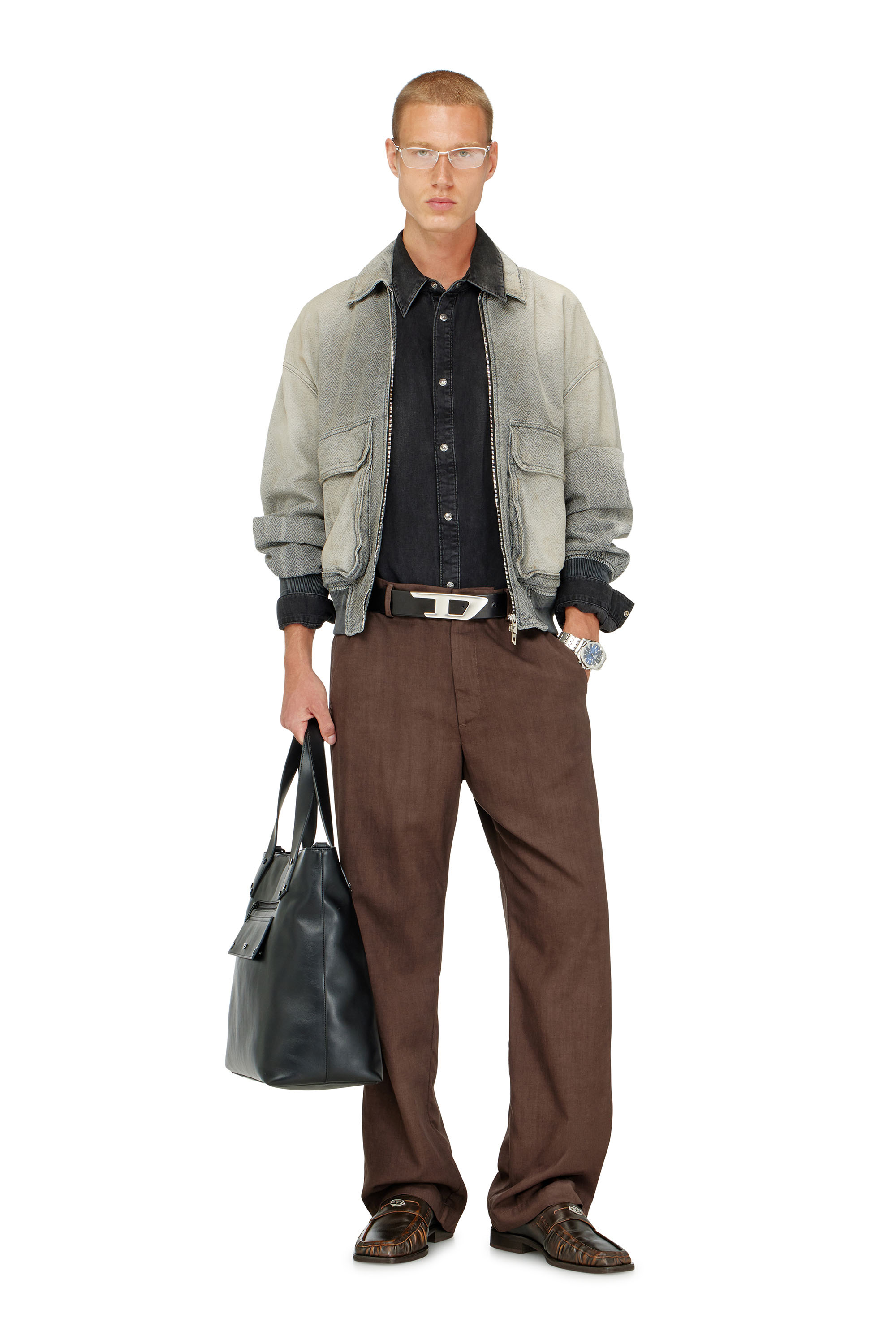 Diesel - P-HANT-CHINO-AECB, Herren Chinohose aus leichter stretch-wolle in null - 1