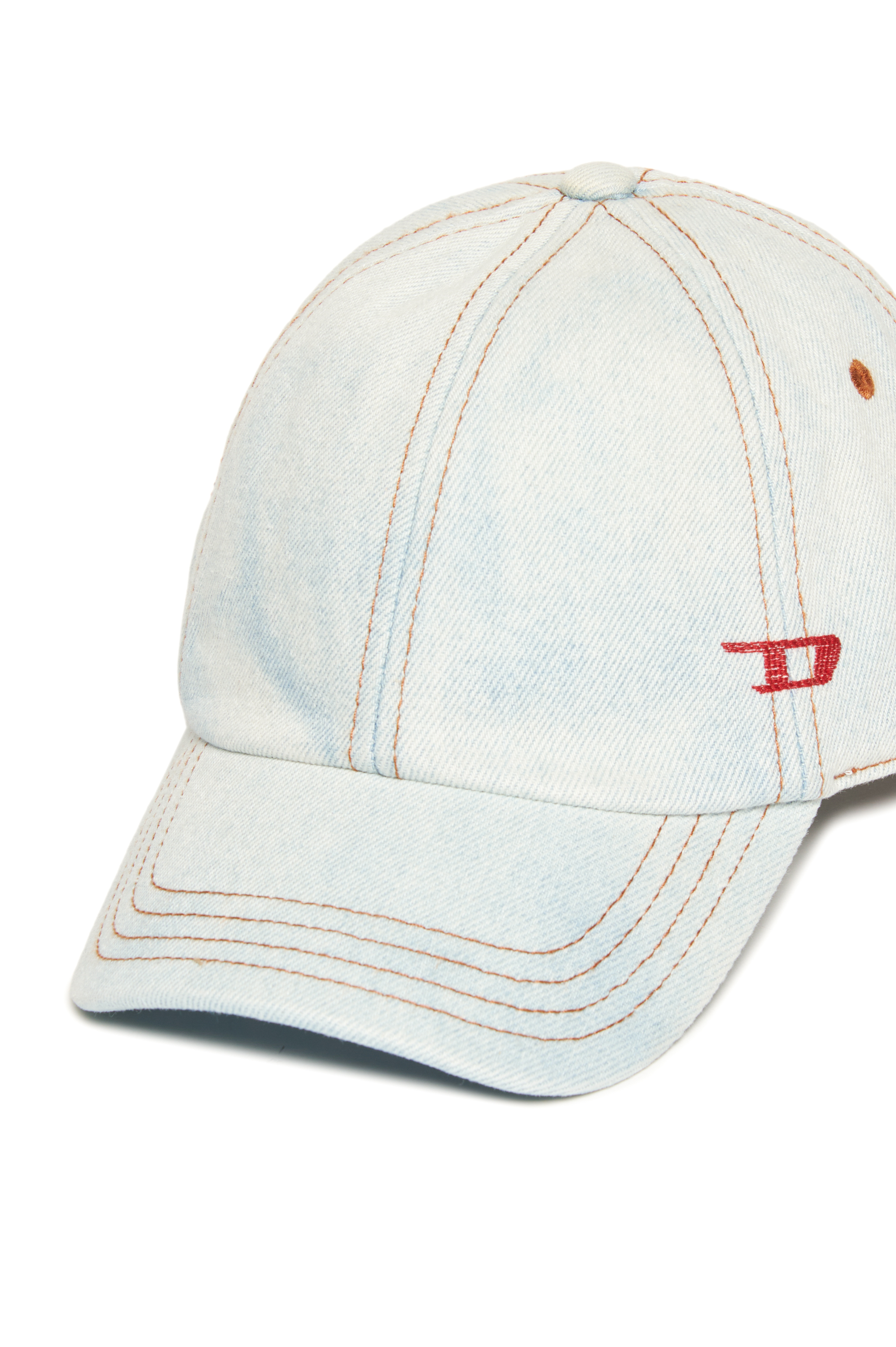 Diesel - FCLIB3, Unisex Basecap aus Denim mit Kontrastnähten in Hellblau - 3