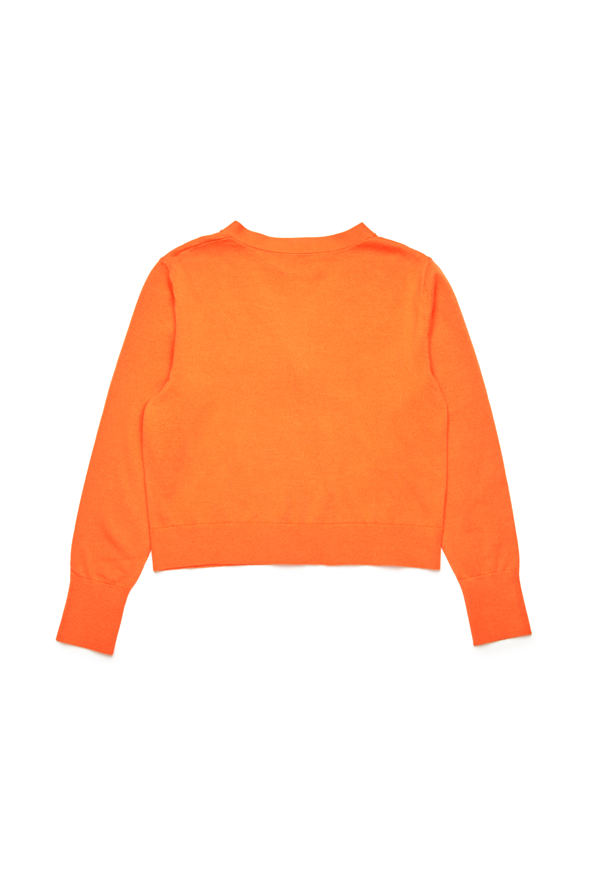 Diesel - KMARTE, Damen Cardigan mit Cutout-Oval D-Logo in Orange - 2