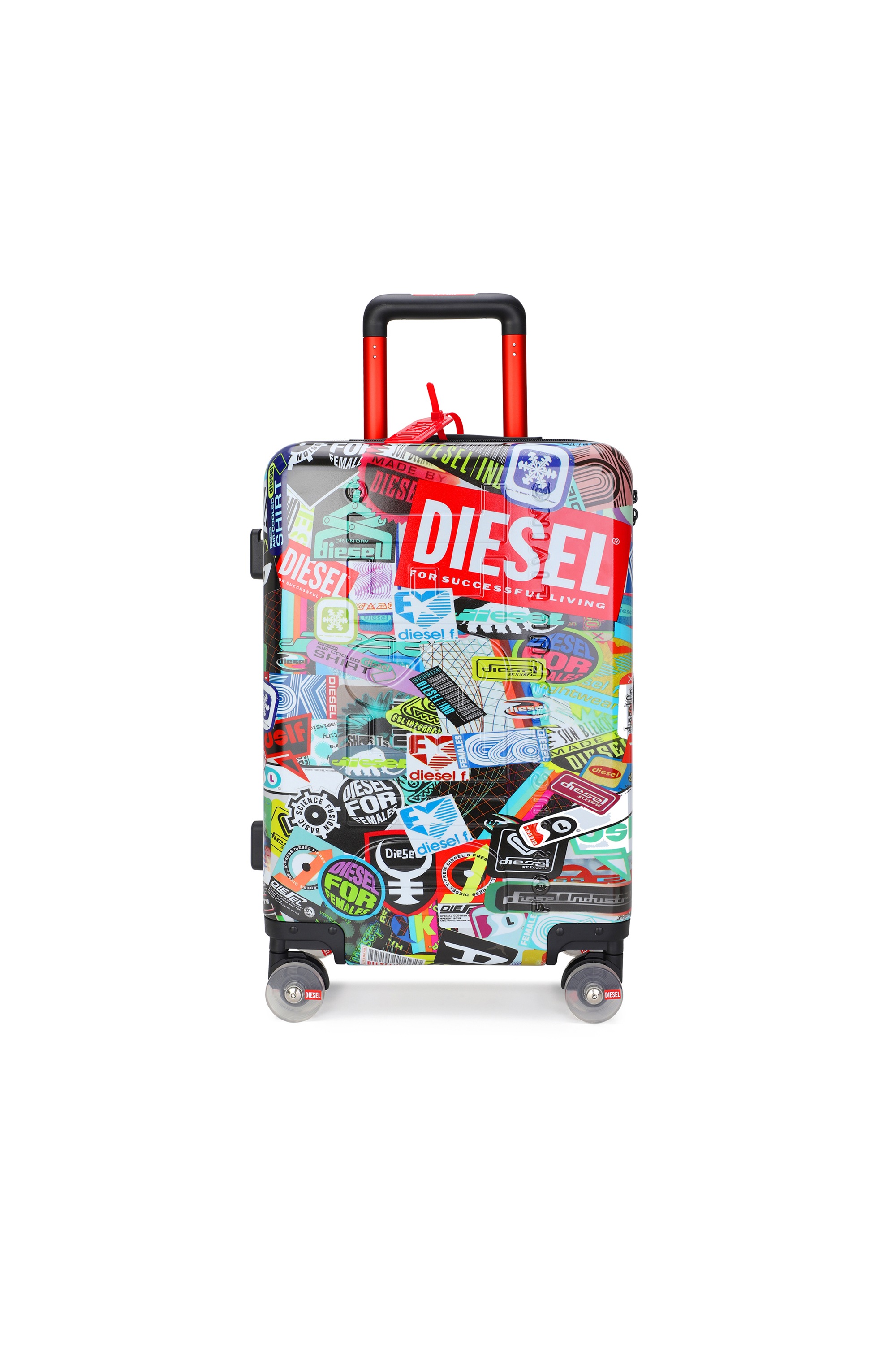Diesel - DIESEL PC PRINTED TROLLEY-STICKERS- DSL0, Unisex Koffer im Sticker-Stil Gr&ouml;&szlig;e S in Bunt - 1