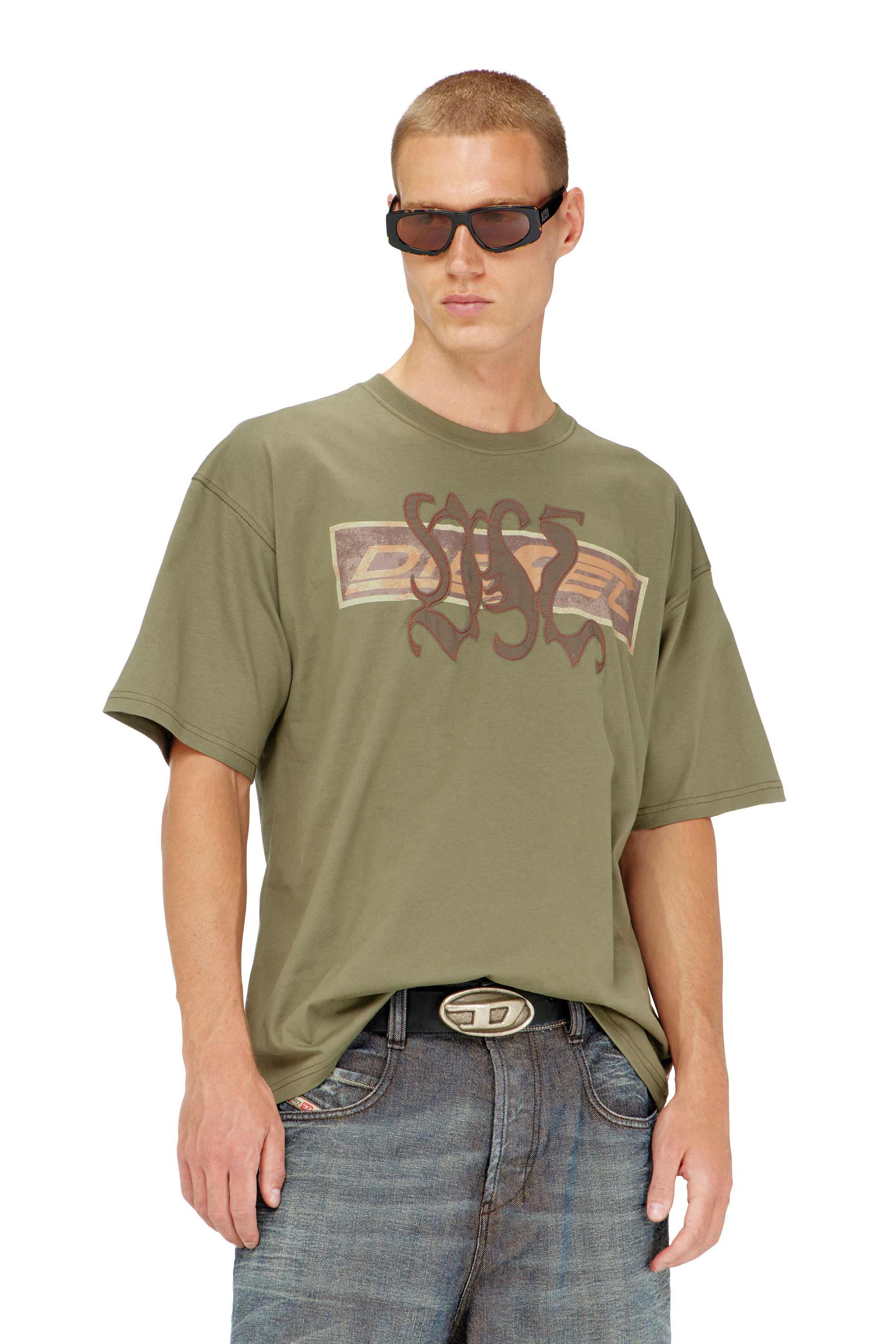 Diesel - T-BOXT-AA17, Herren T-shirt mit printed Graphic und patches in null - 1