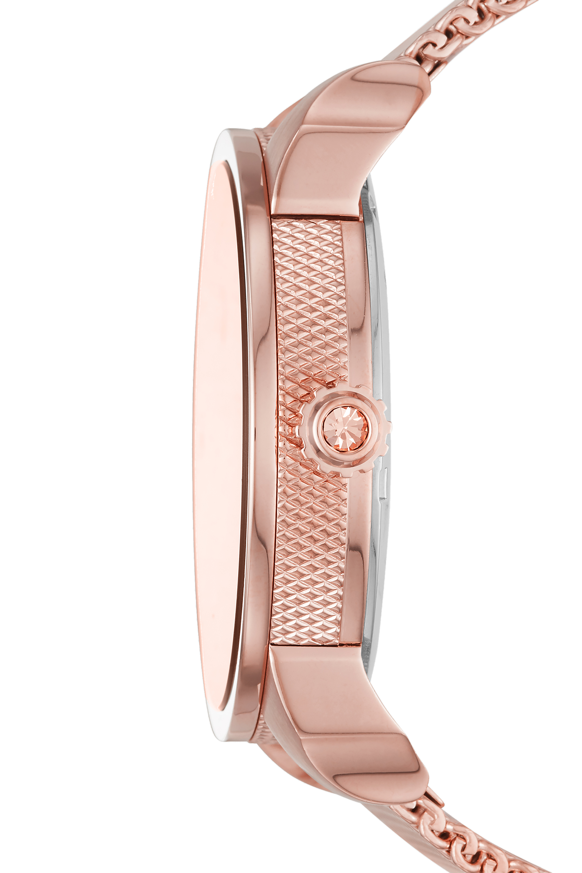 Diesel - DZ5600, Damen Mini Daddy Multifunktions-Armbanduhr aus ros&eacute;goldfarbenem Edelstahl in Rosa - 3