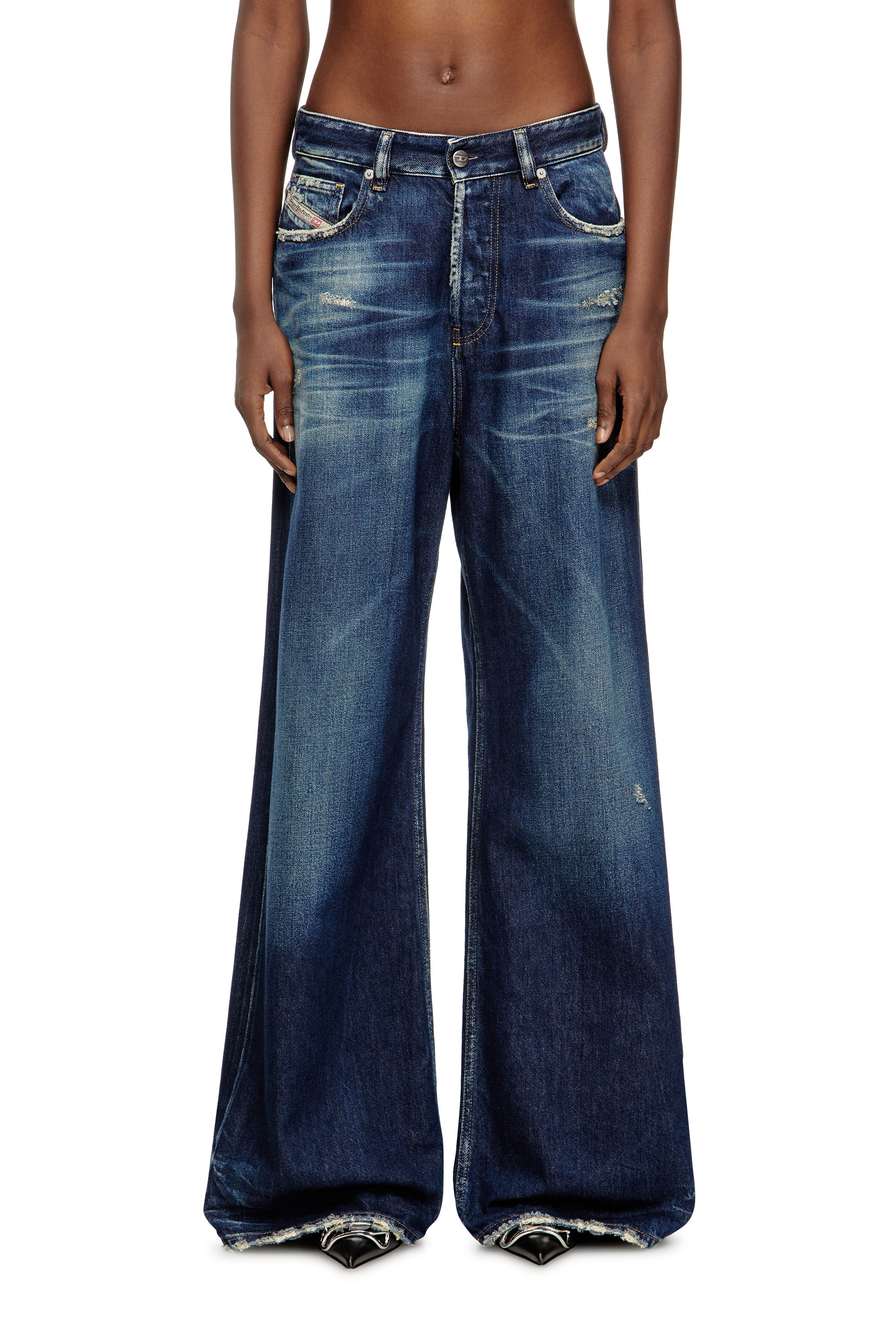 Diesel - Damen Relaxed Jeans 1996 D-Sire 09M06, Dunkelblau - 3