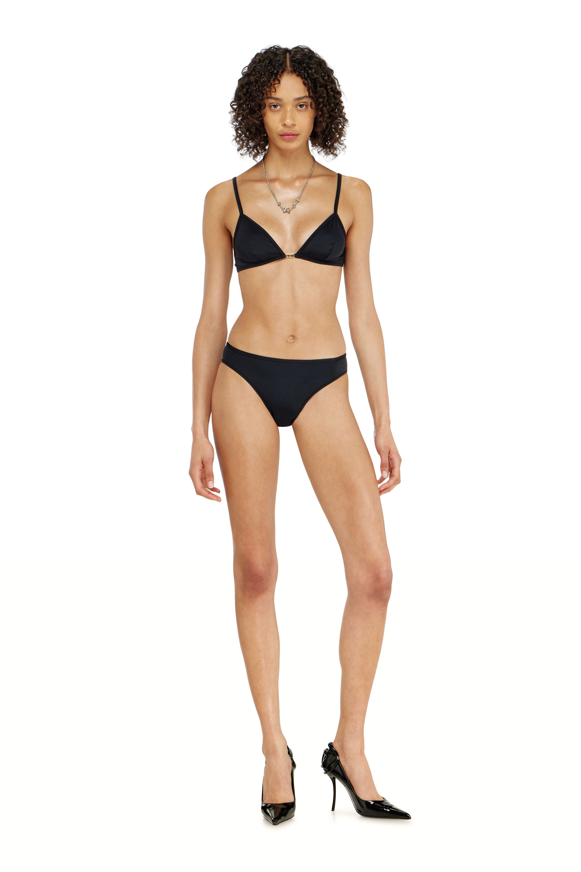Diesel - LUNA-UTLT, Damen Triangle-BH aus Nylon mit Oval D-Detail in null - 1