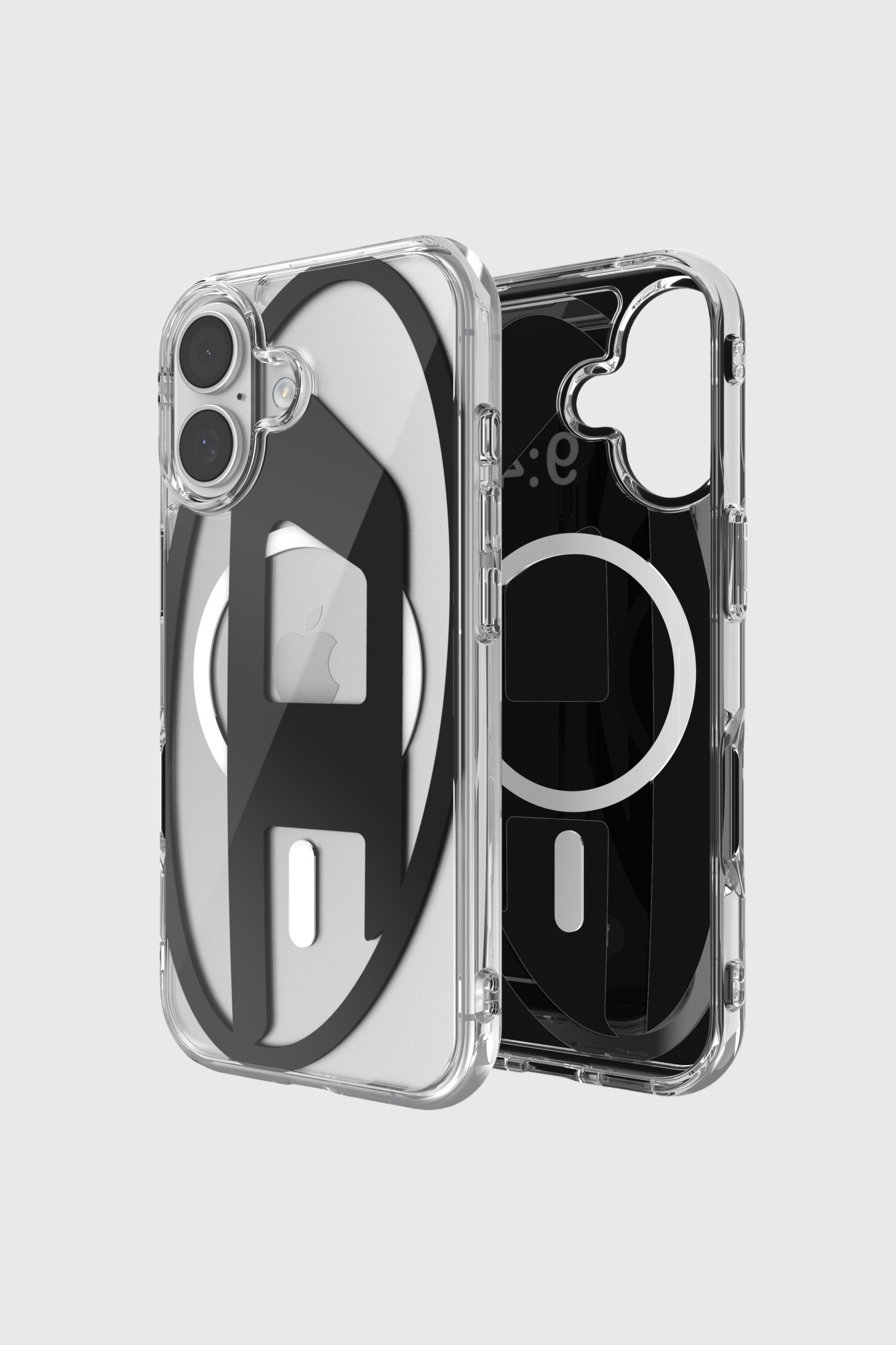 Diesel - 60415 AOP CASE, Unisex Oval D Metallic-H&uuml;lle mit Magsafe f&uuml;r iPhone 17 in Schwarz - 1