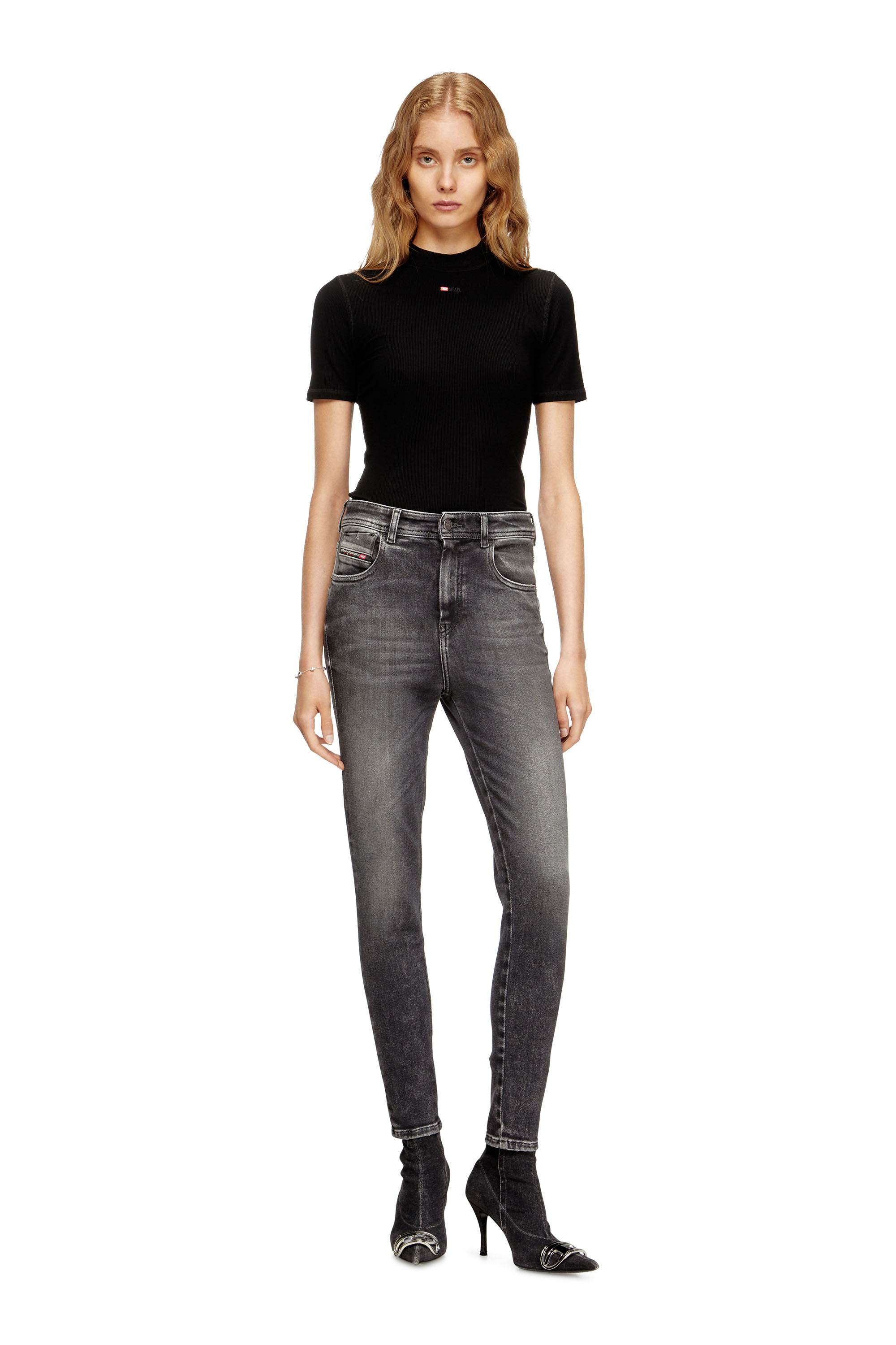 Diesel - Damen Skinny Jeans 1984 Slandy-High 09L93, Schwarz/Dunkelgrau - 1
