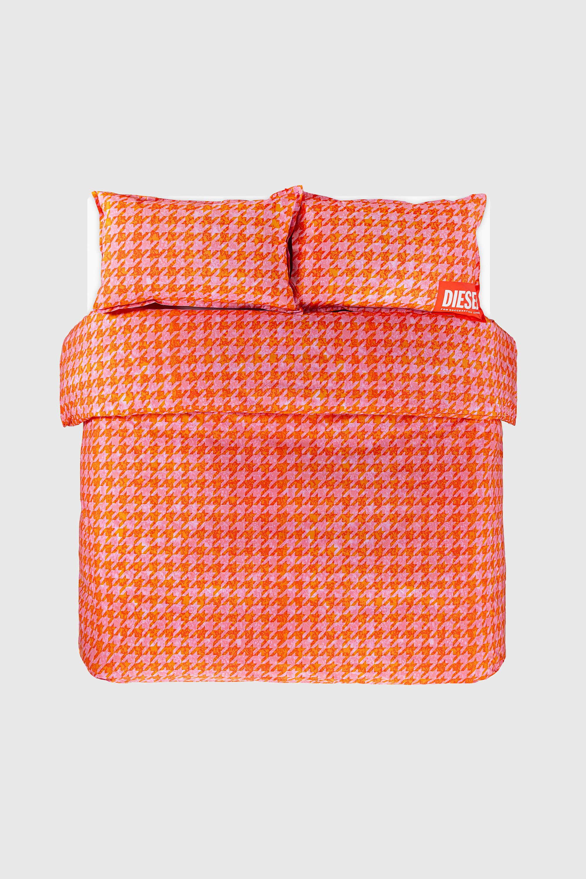Diesel - 1018105  DROP PINK/RED PERCALE DUVET COV, Unisex Perkal-Bettw&auml;sche-Set f&uuml;r Queen-Size-Bett in Orange - 1