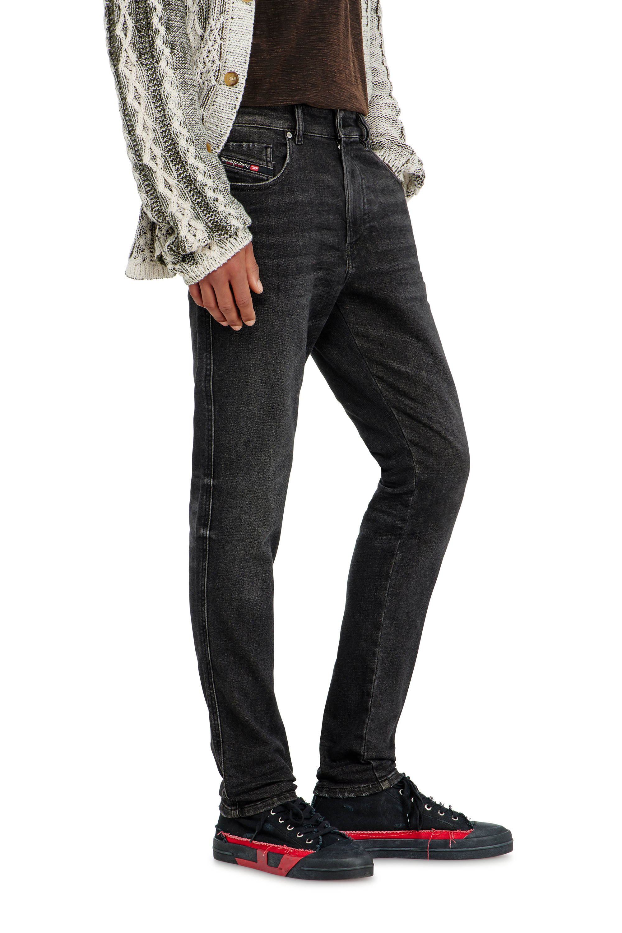 Diesel - Herren Slim 2062 D-Strukt Joggjeans&reg; 09P92, Schwarz/Dunkelgrau - 4