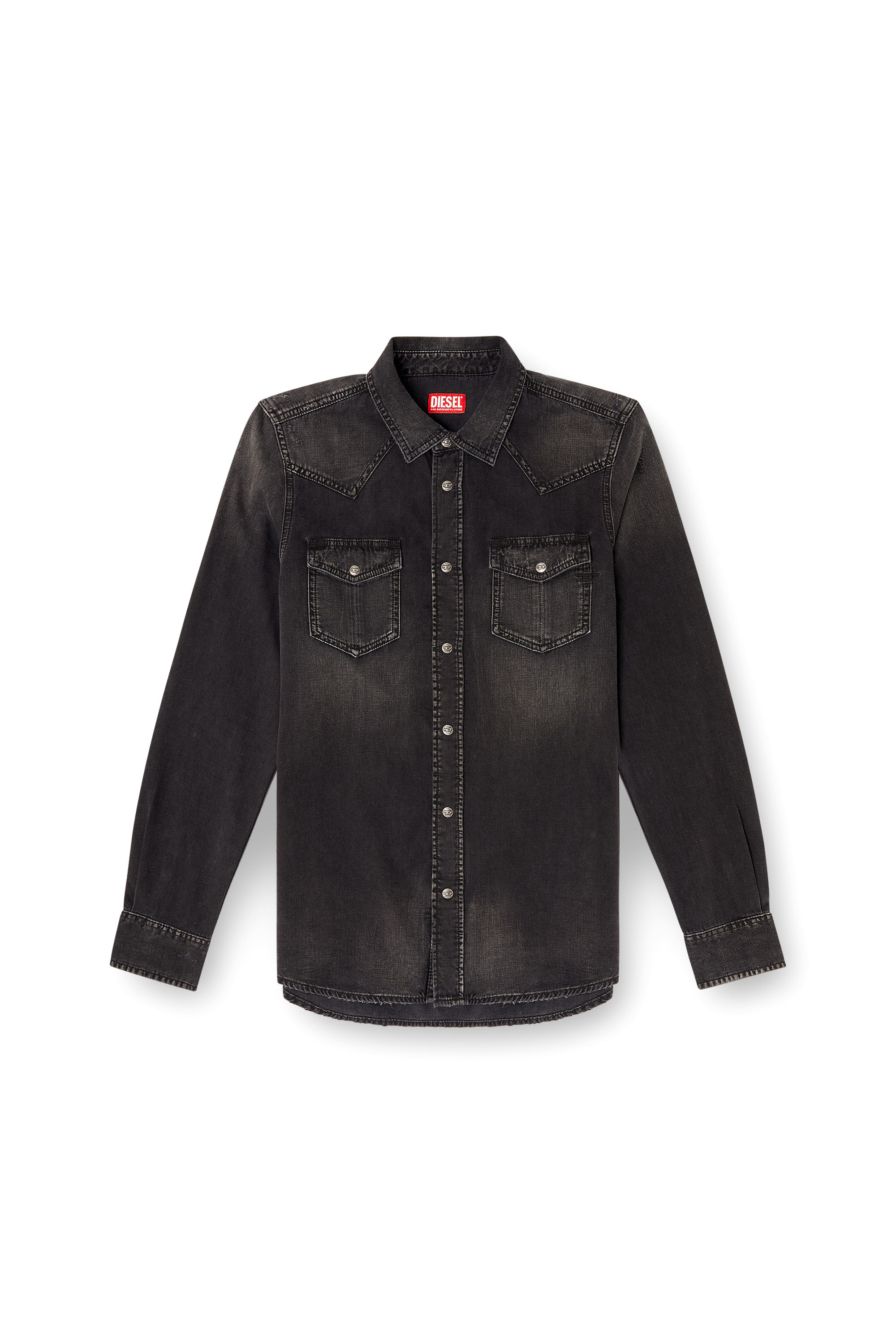 Diesel - D-VEGA, Herren Overshirt aus Denim in Schwarz - 3