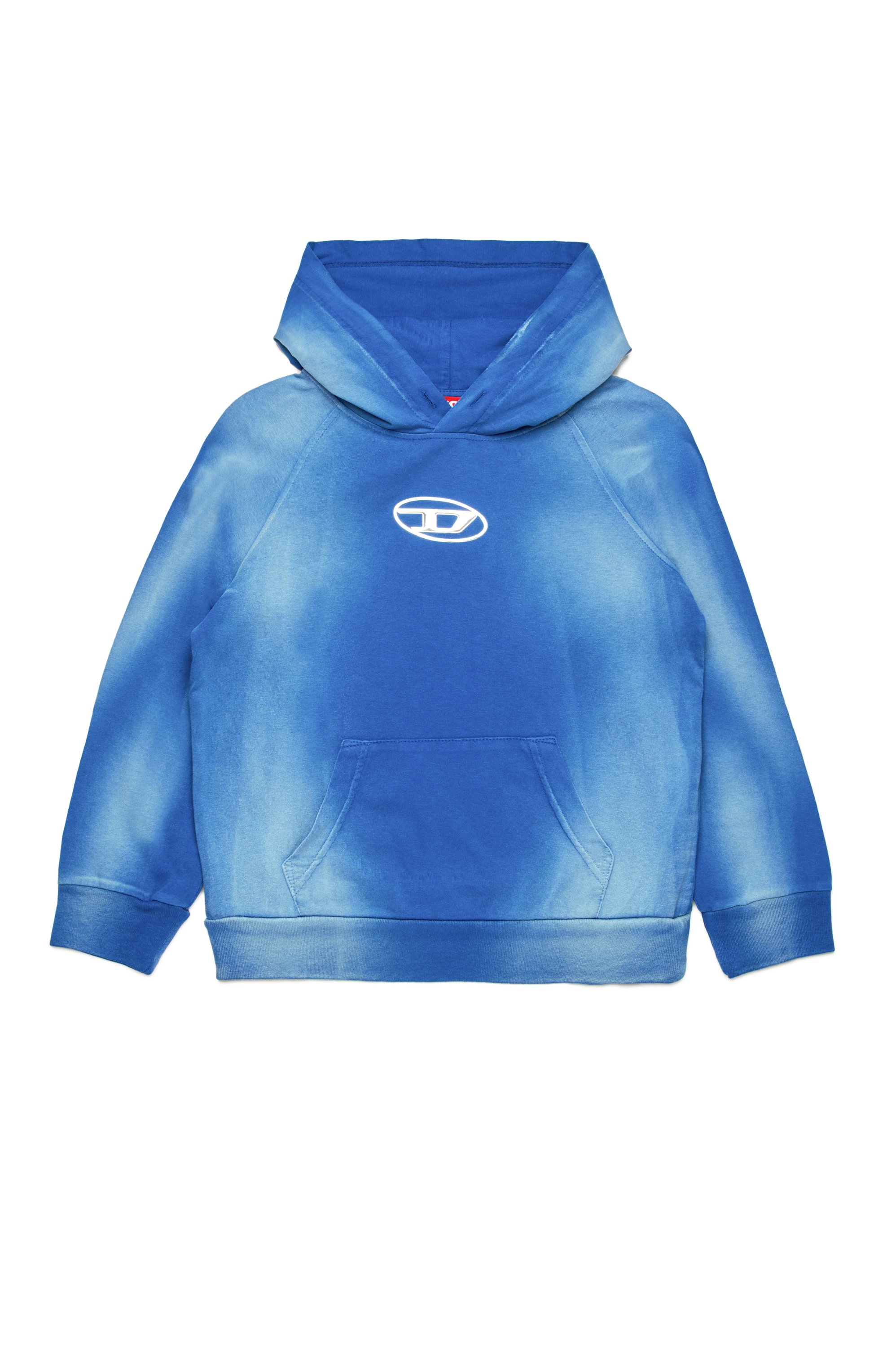 Diesel - SROXTHOOD, Herren Kapuzenpullover mit solarisiertem Effekt in Blau - 1