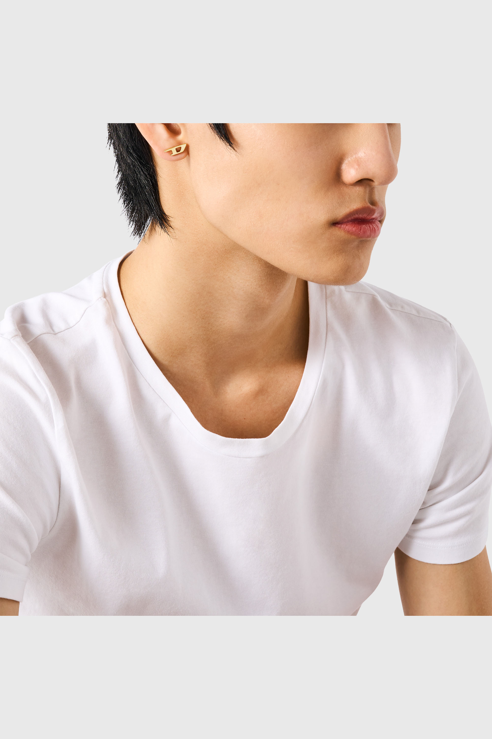 Diesel - DX1520, Unisex Ohrstecker aus goldfarbenem Edelstahl in Gold - 4