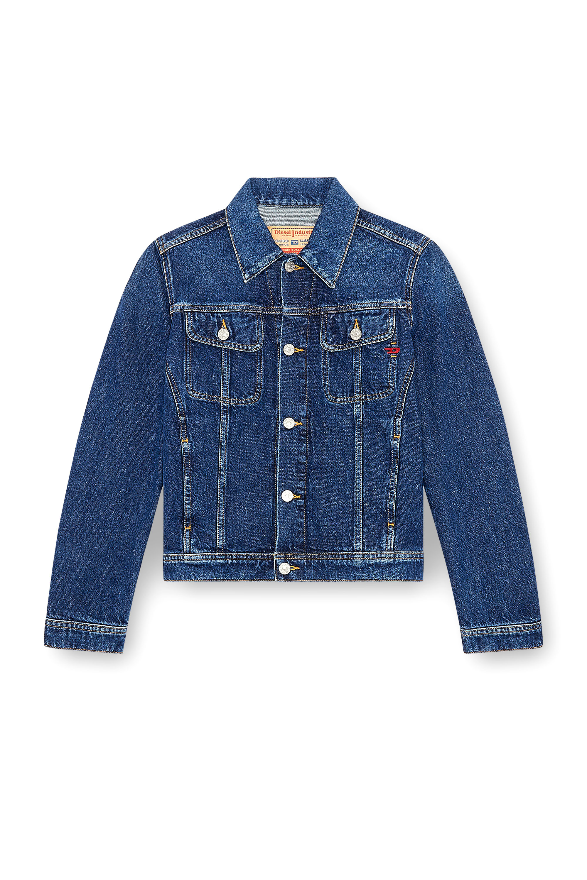 Diesel - DE-BONNY, Damen Truckerjacke aus Denim in Dunkelblau - 2