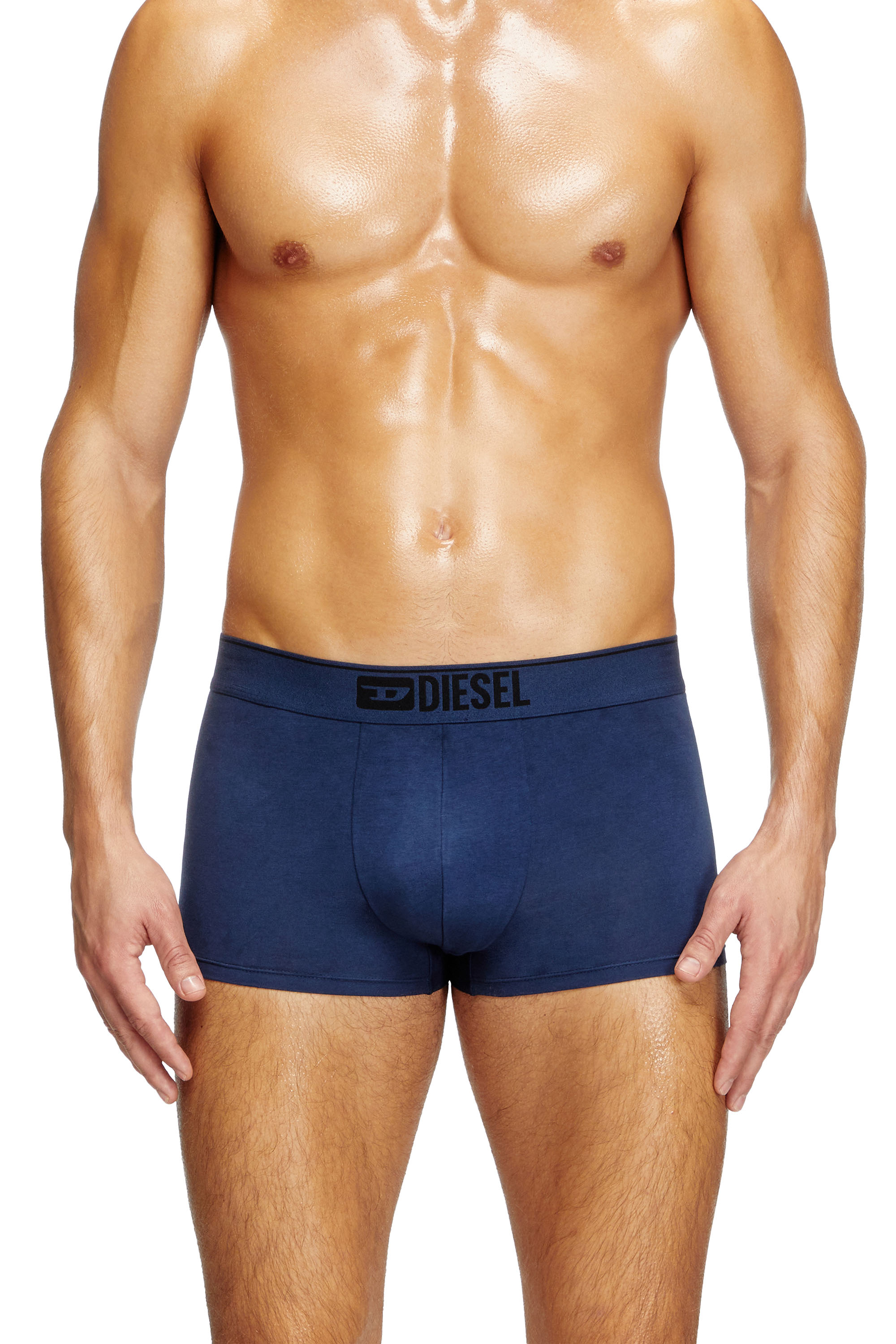 Diesel - UMBX-DAMIENTHREEPACK, Man's Three-pack of plain boxer in Blue - 2