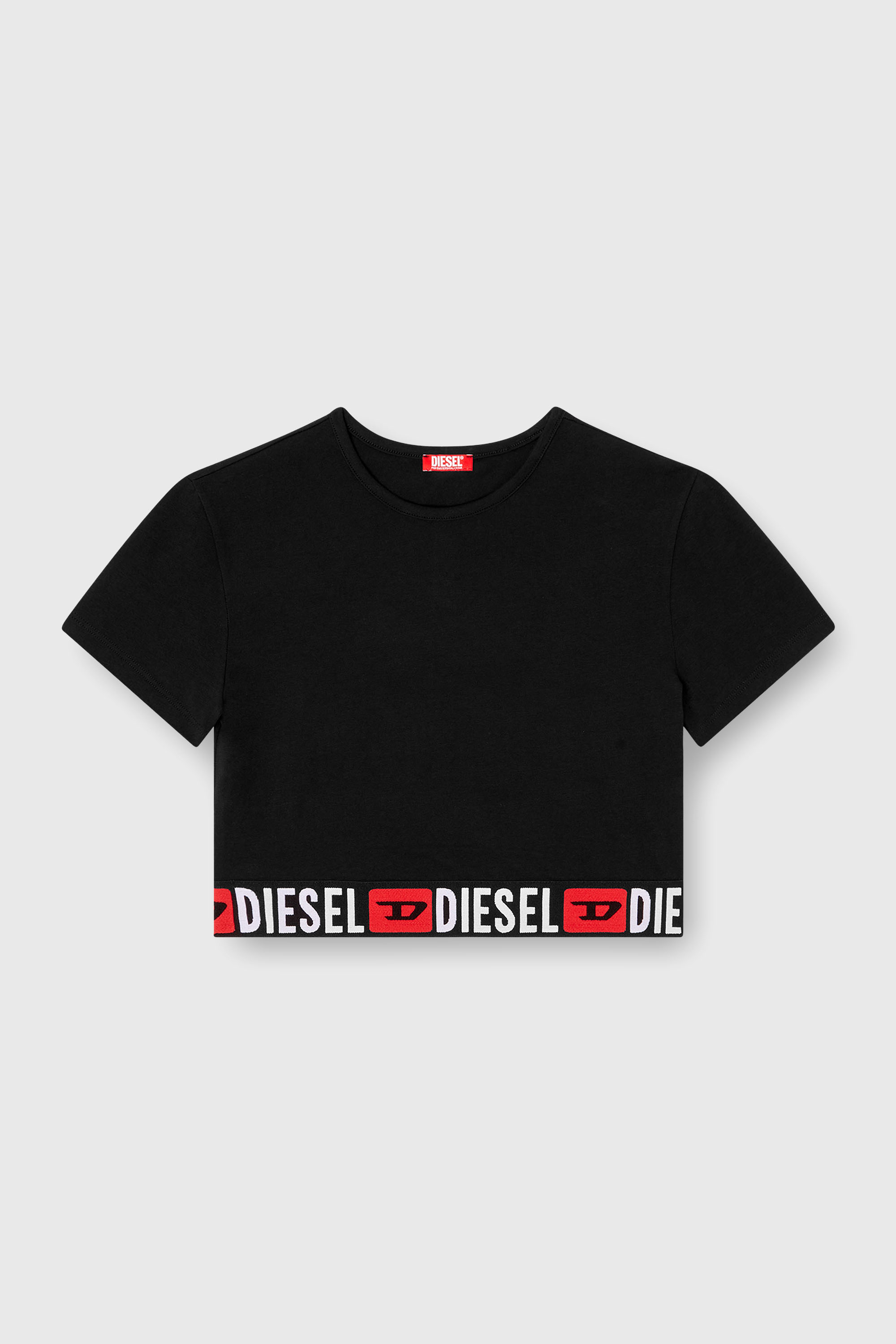 Diesel - IRMA-D-CORE, Damen Verk&uuml;rztes Oberteil mit Logo-Band in Schwarz - 2