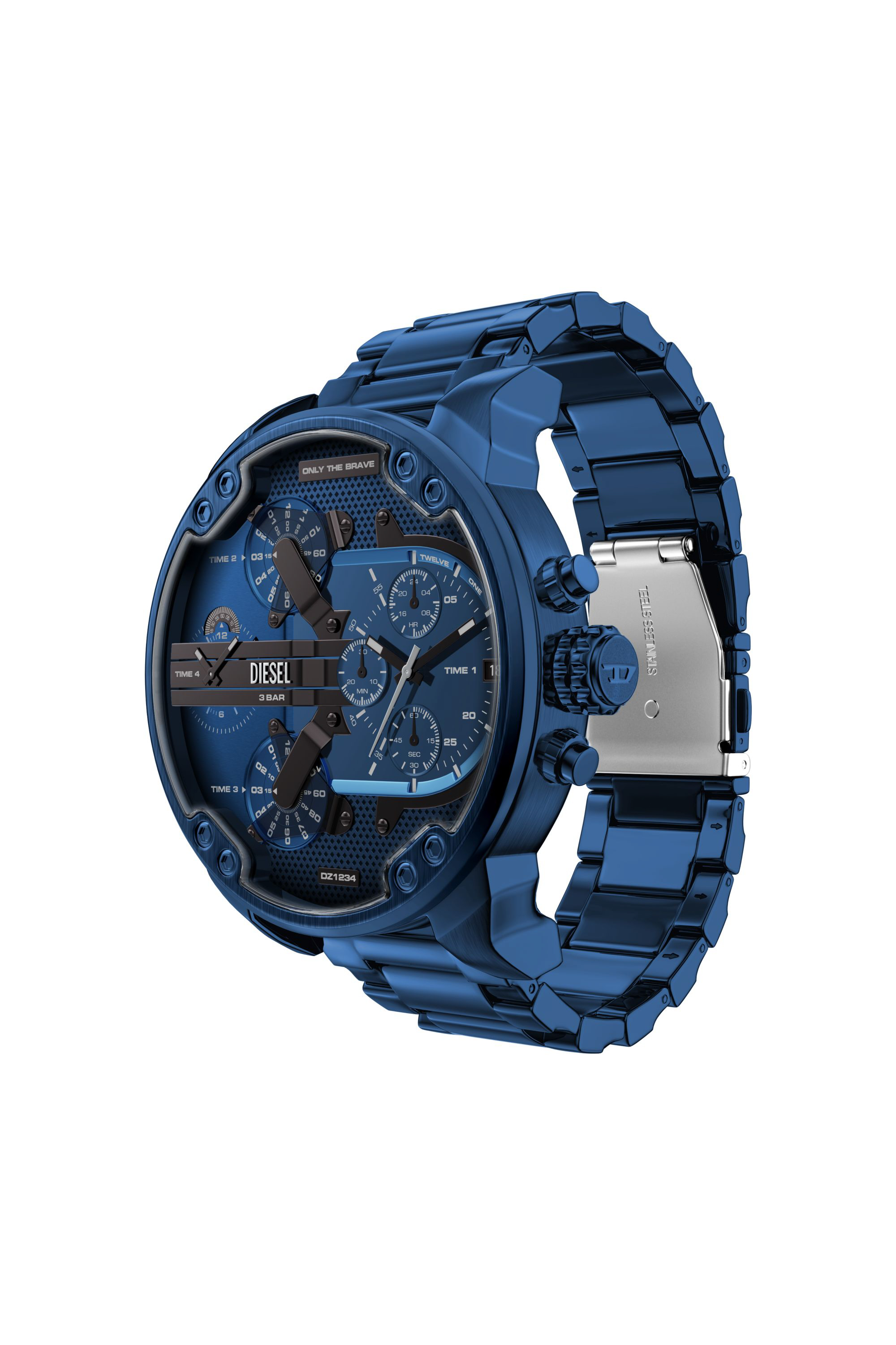 Diesel - DZ7496 WATCH, Herren Mr. Daddy 2.0 Uhr aus blauem Edelstahl in Blau - 7