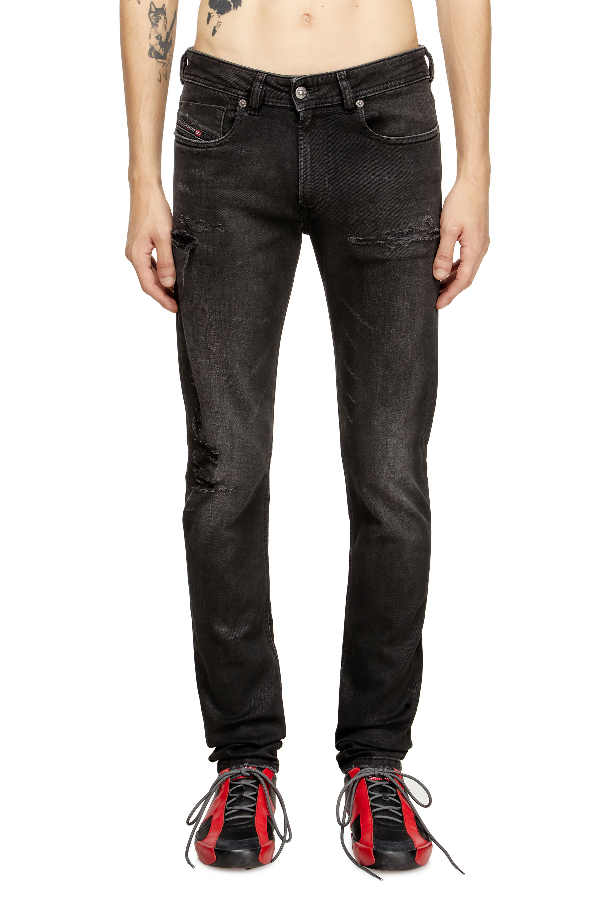 Diesel - Herren Skinny Jeans 1979 Sleenker 068SG, Schwarz/Dunkelgrau - 1