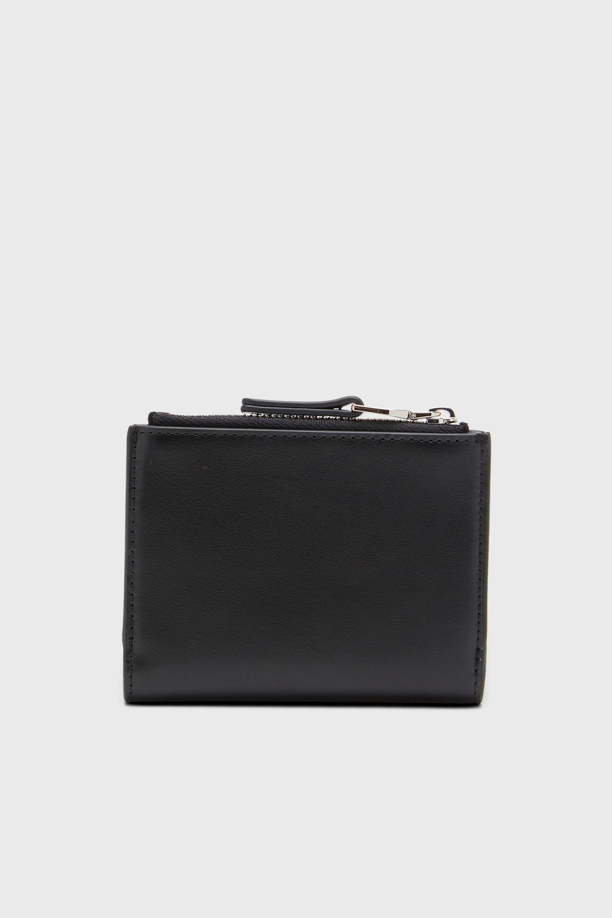 Diesel - 1DR BI-FOLD ZIP II, Damen Kleines Portemonnaie aus Leder mit Logo-Plakette in Schwarz - 2