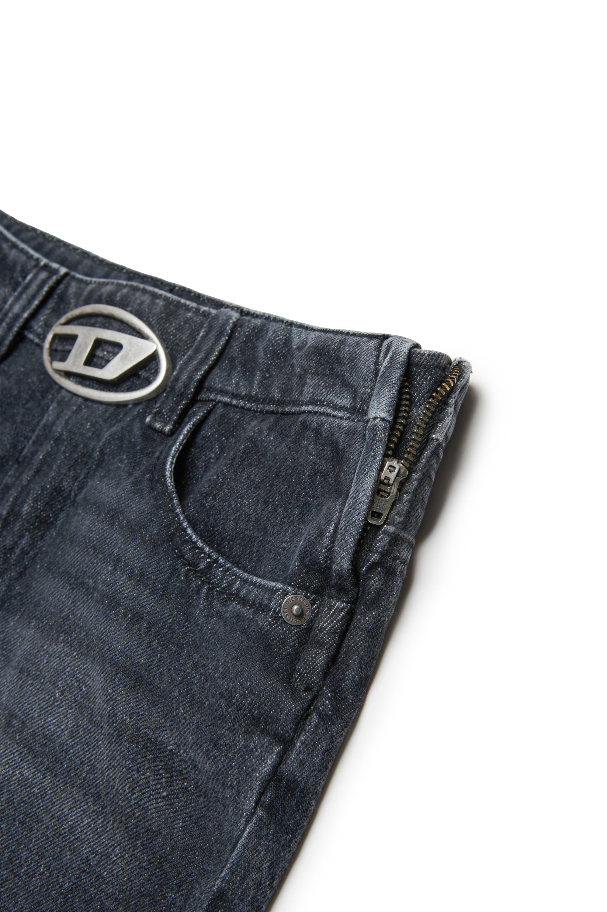 Diesel - GERON-S2-J, Damen Minirock aus Denim mit Oval D-Detail in Schwarz - 4