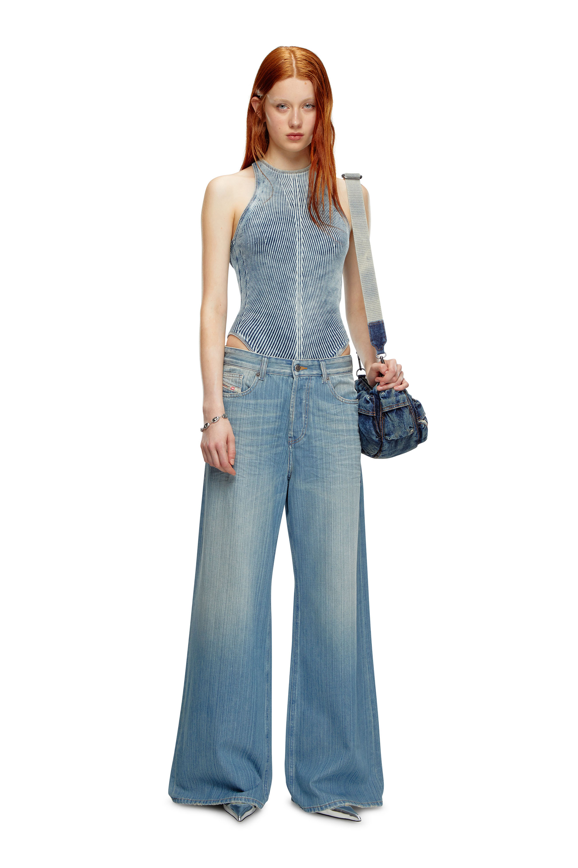 Diesel - Woman Straight Jeans 1996 D-Sire 09J87, Medium blue - Image 2