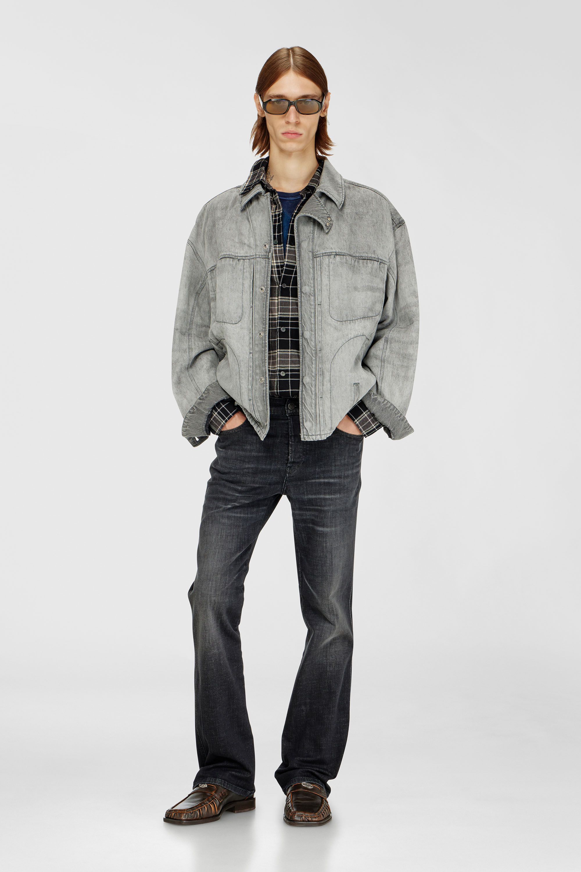 Diesel - Man's Bootcut Jeans 1998 D-Buck 09H34, Black/Dark grey - 2