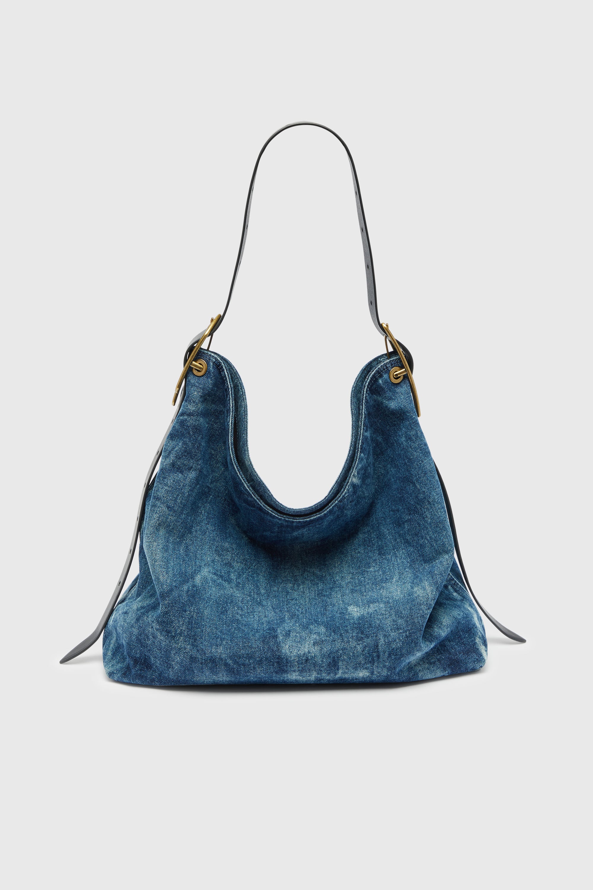 Diesel - D-LINE HOBO L, Damen D-Line-Denim Hobo-Tasche in Mittelblau - 2