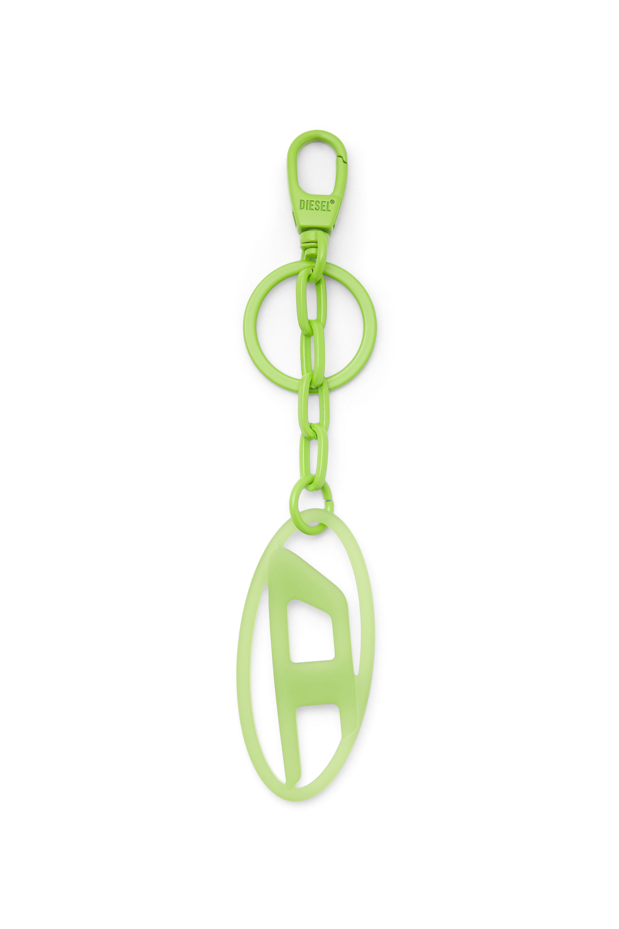 Diesel - OVAL D CHARM, Unisex Ovaler D-Anh&auml;nger/Schl&uuml;sselring aus Metall und Harz in Gr&uuml;n - 1