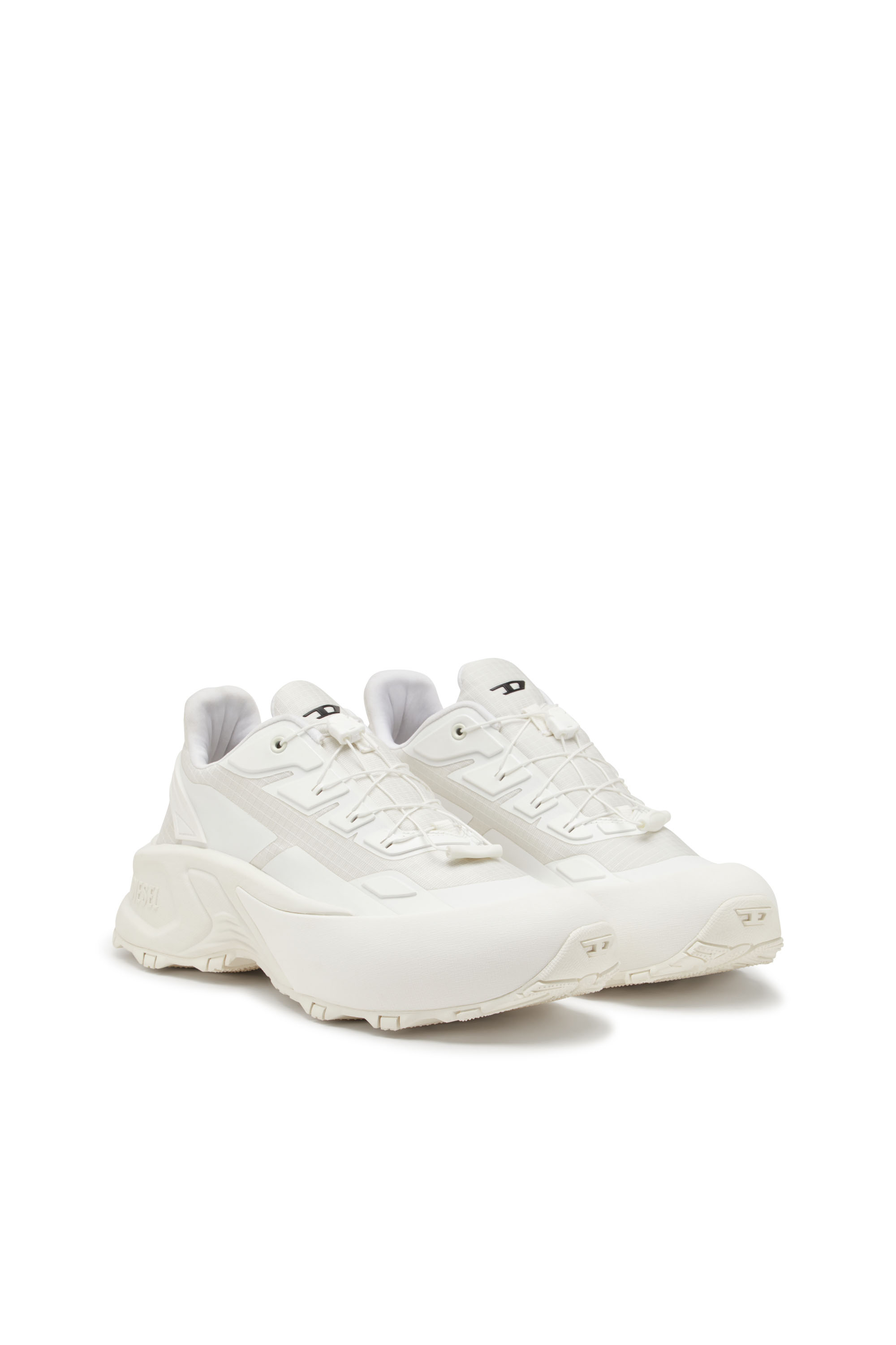 Diesel - D-CAGE RUNNER, Man's D-Cage Runner-Sneakers in TPU-trimmed ripstop in White - 3