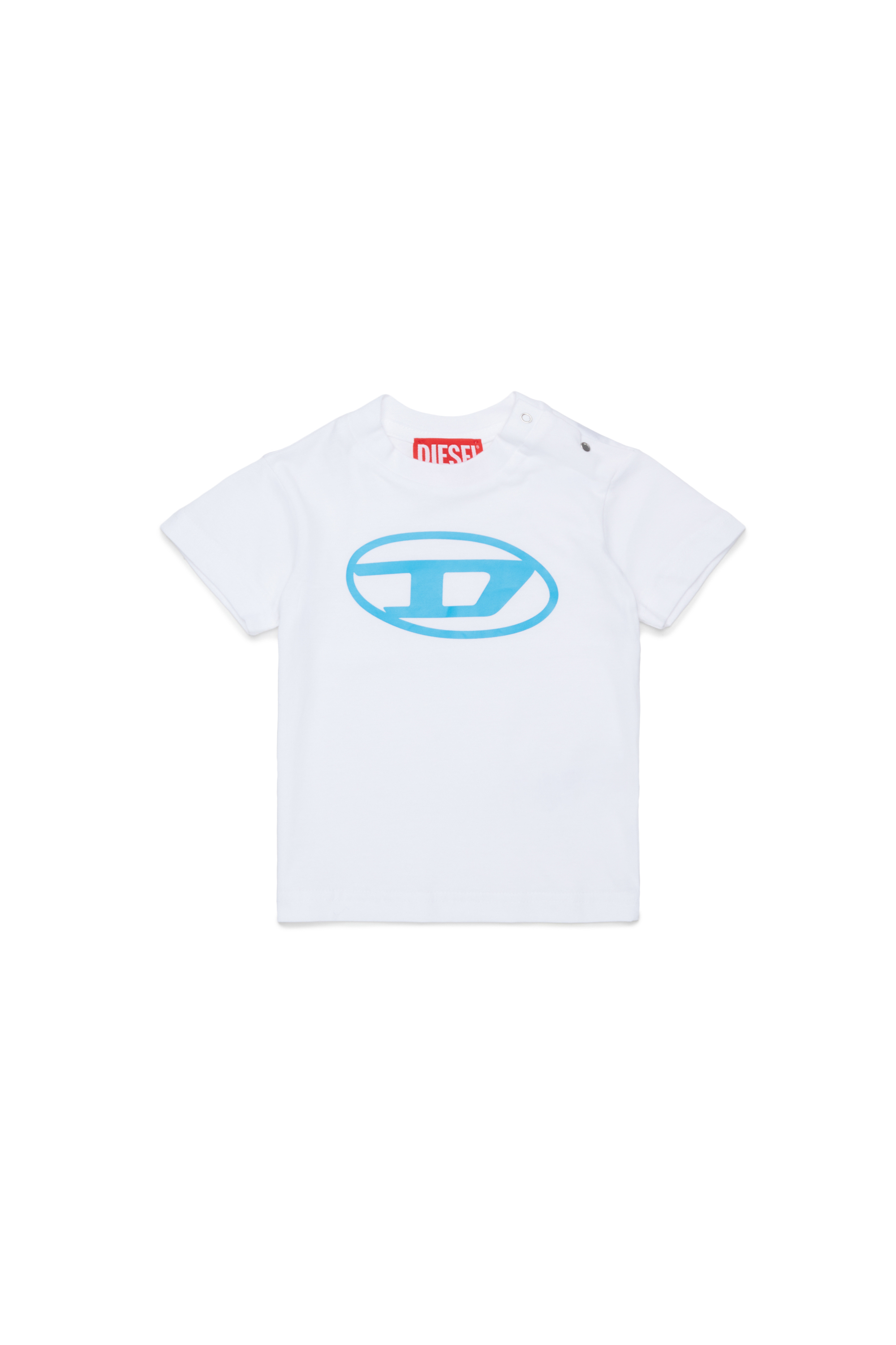 Diesel - TIELB, Herren Baumwoll-T-Shirt mit Oval D Print in Wei&szlig; - 1