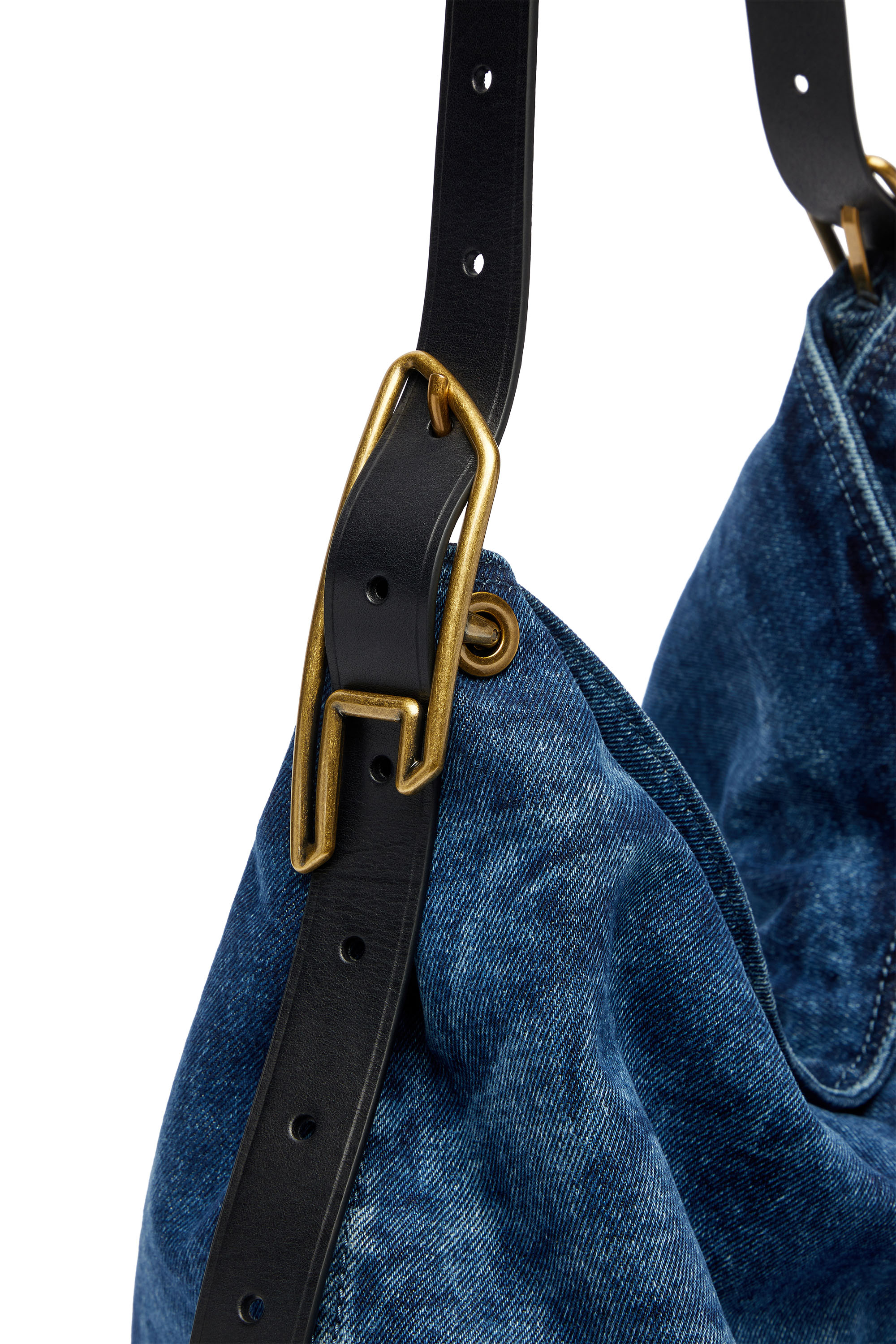 Diesel - D-LINE HOBO, Damen D-Line-Denim Hobo-Tasche in Mittelblau - 6