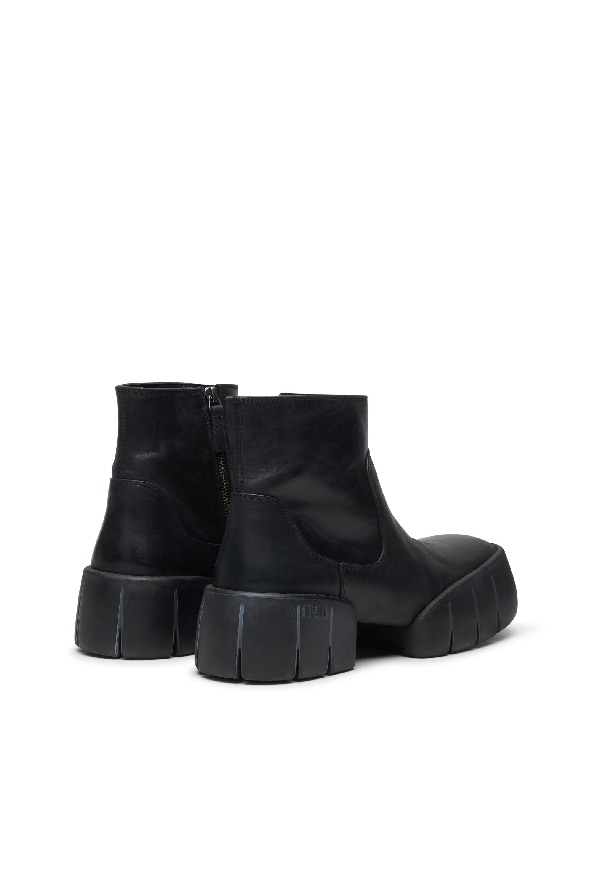 Diesel - D-TEX BT, Herren Stiefeletten aus Fetteleder mit geteilter Sohle in Schwarz - 3