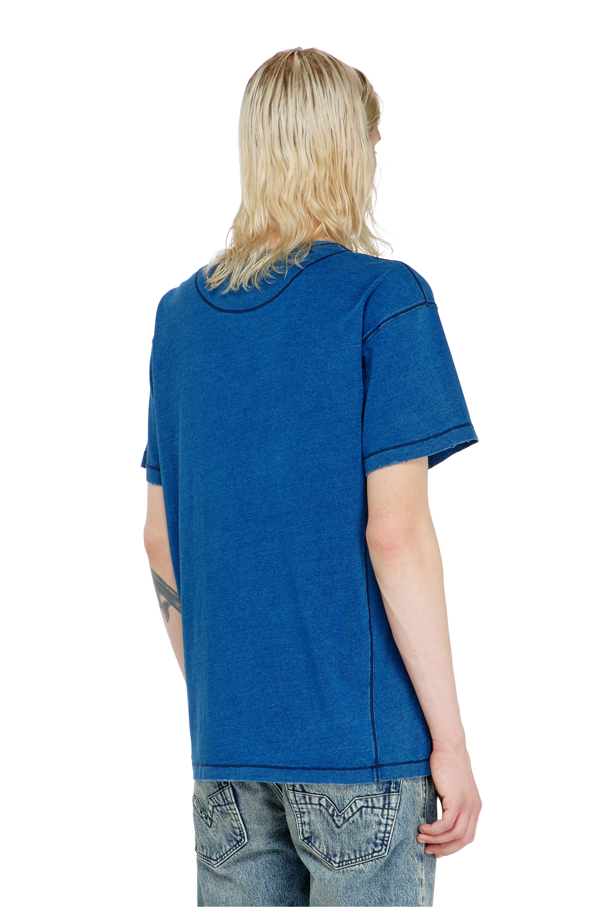 Diesel - T-NOX, Herren T-shirt mit patches mit schatteneffekt in null - 4