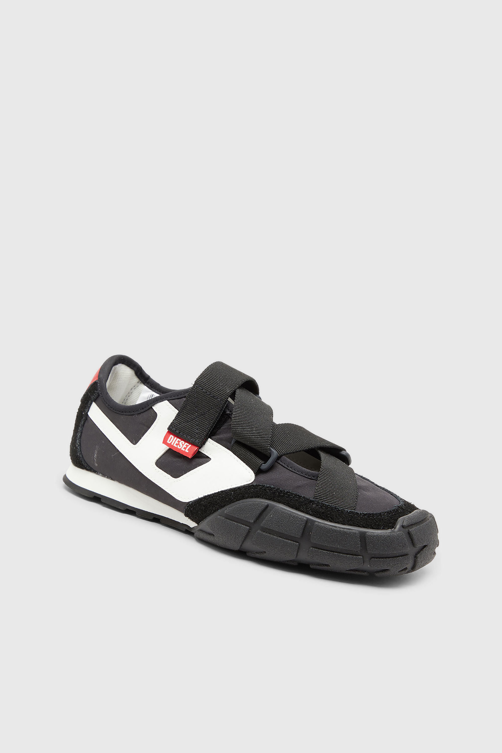 Diesel - S-PAGODHA SLIP-ON W, Damen S-Pagodha-Schn&uuml;rsenkel-Freie Sneakers aus Ripstop mit Riemen in Schwarz/Wei&szlig; - 6