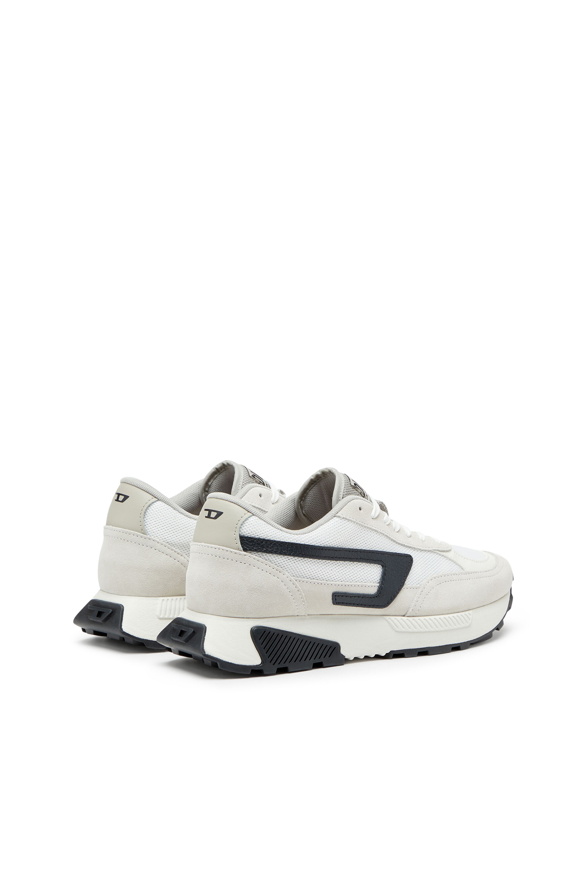 Diesel - S-TYCHE D, Herren S-Tyche D-Low Top-Sneakers aus Mesh, Wildleder und Leder in Weiss/Schwarz - 3