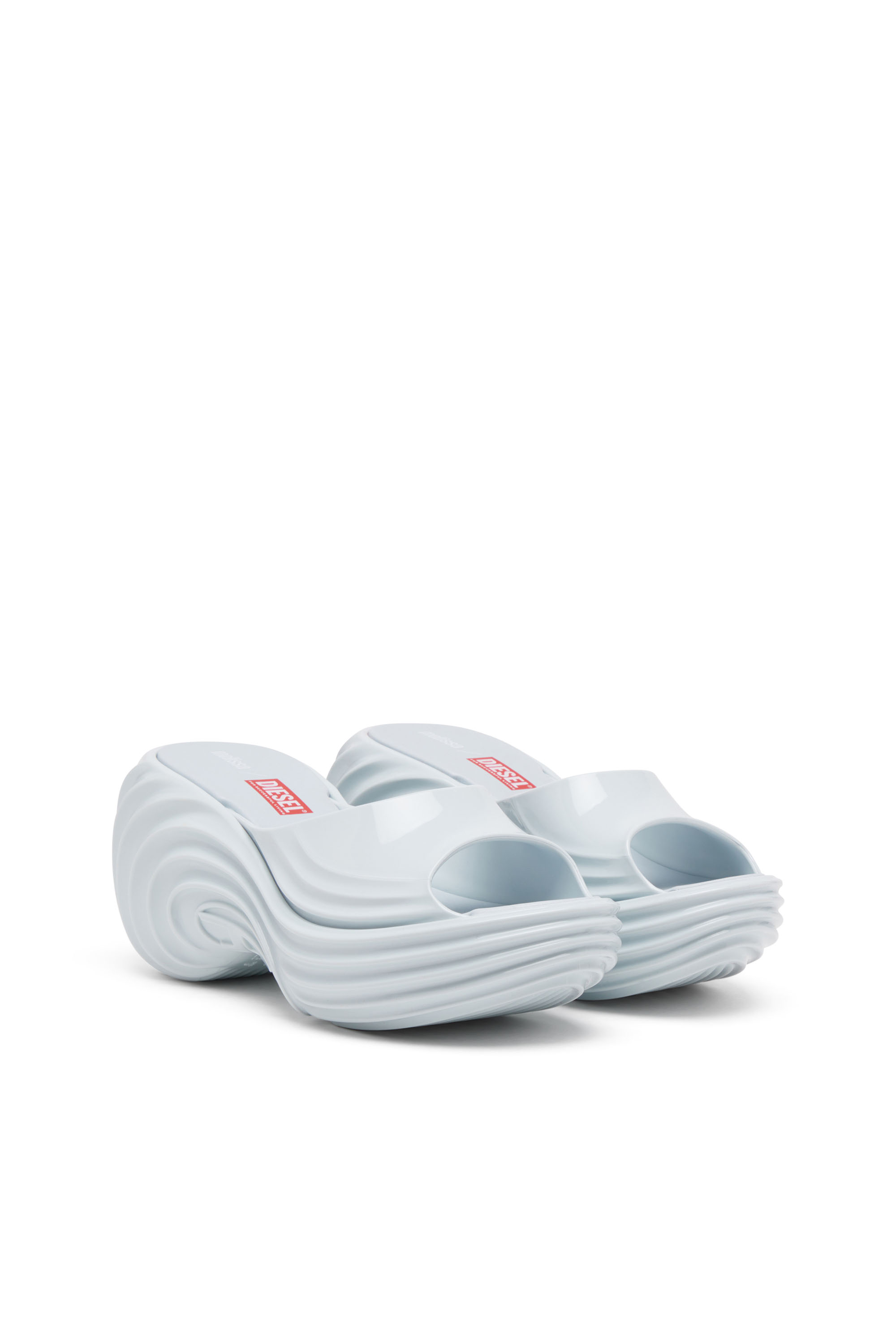 Diesel - MELISSA QUANTUM PLATFORM, Damen Plateau-Pantolette aus Melflex&reg; in Hellblau - 3