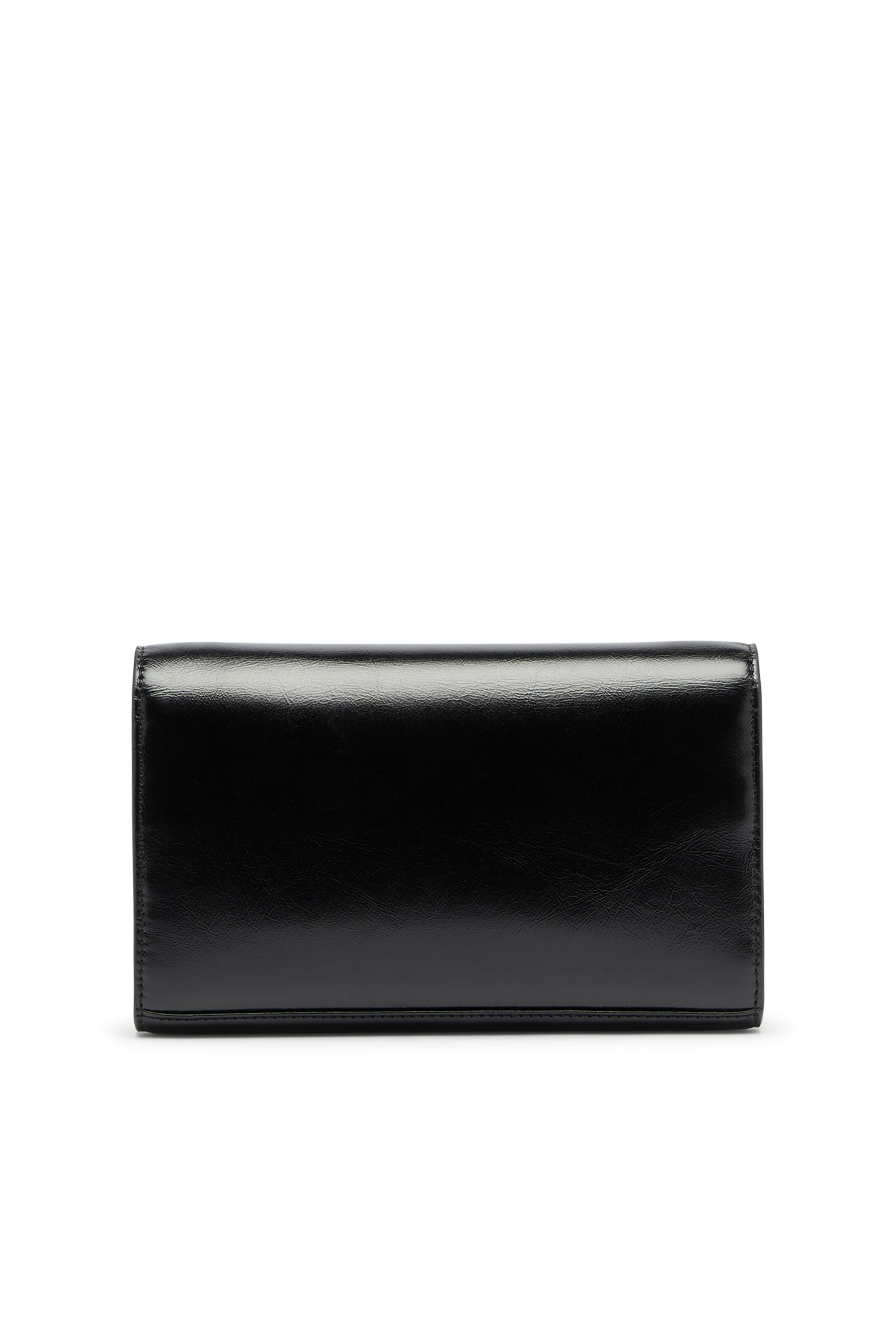 Diesel - D-ENVELOP WALLET ON CHAIN, Damen Geldb&ouml;rse aus gl&auml;nzendem, geknittertem Leder in null - 2