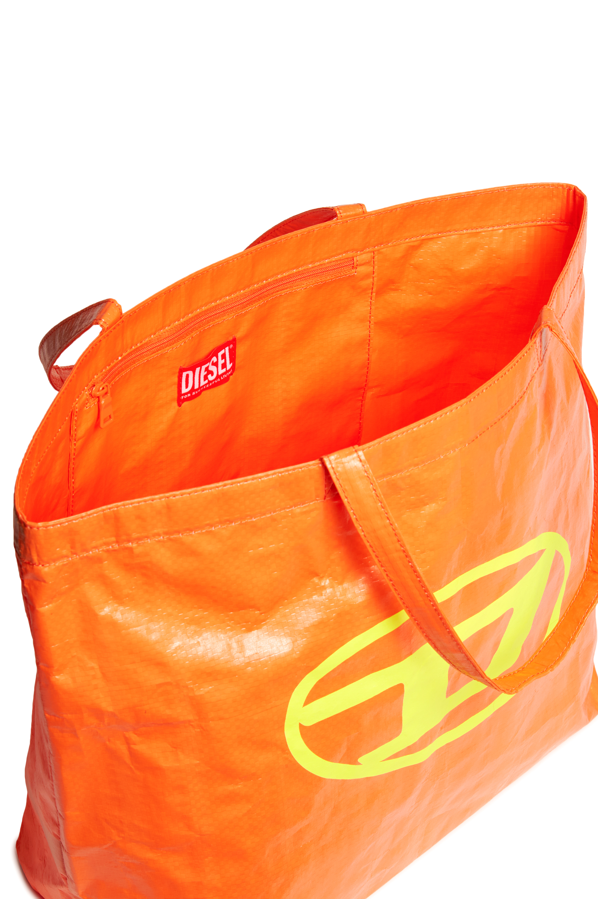 Diesel - WRITTEN, Damen Strandtasche mit Oval D-Print in Orange - 5