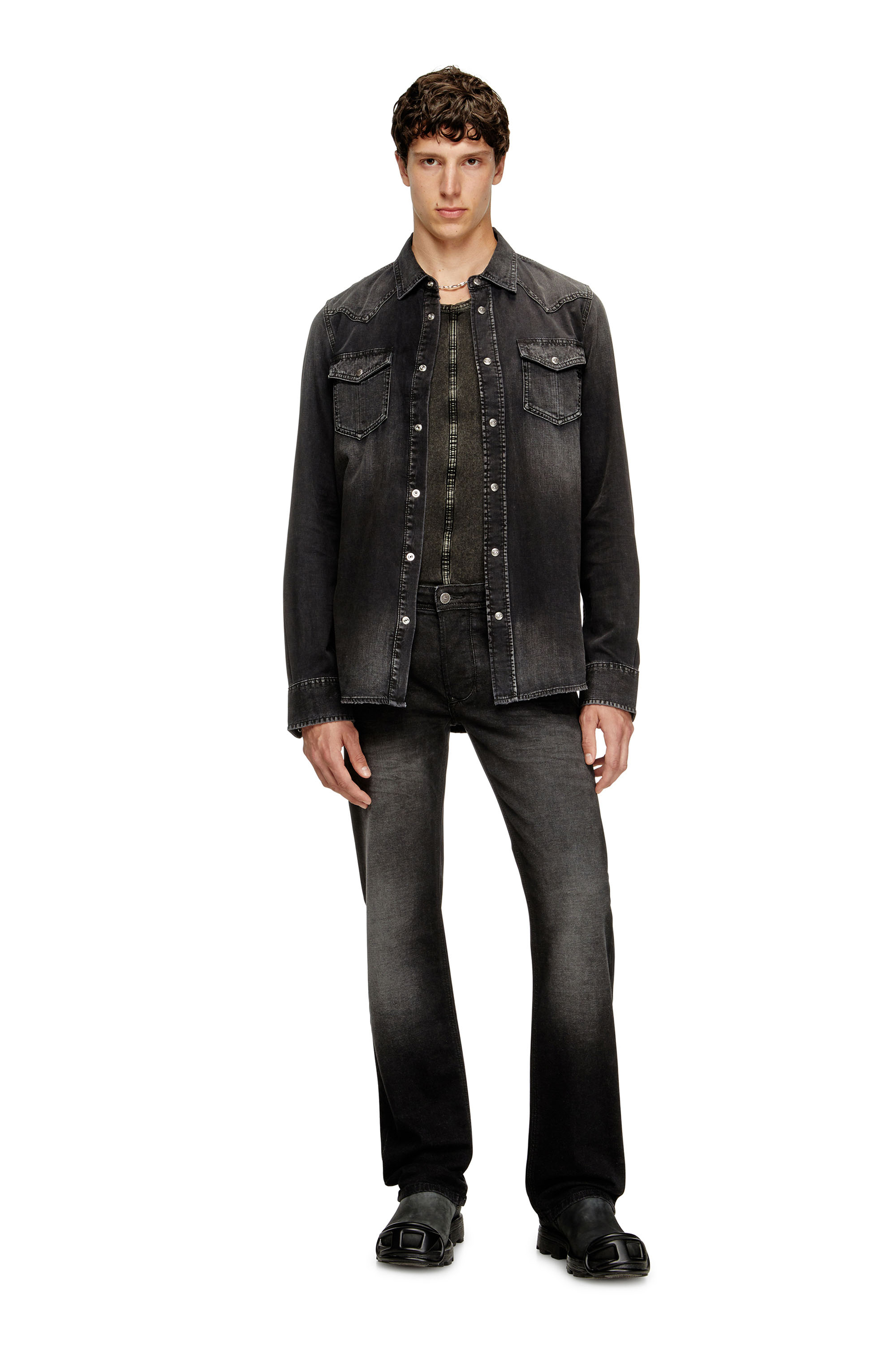 Diesel - D-VEGA, Herren Overshirt aus Denim in Schwarz - 2