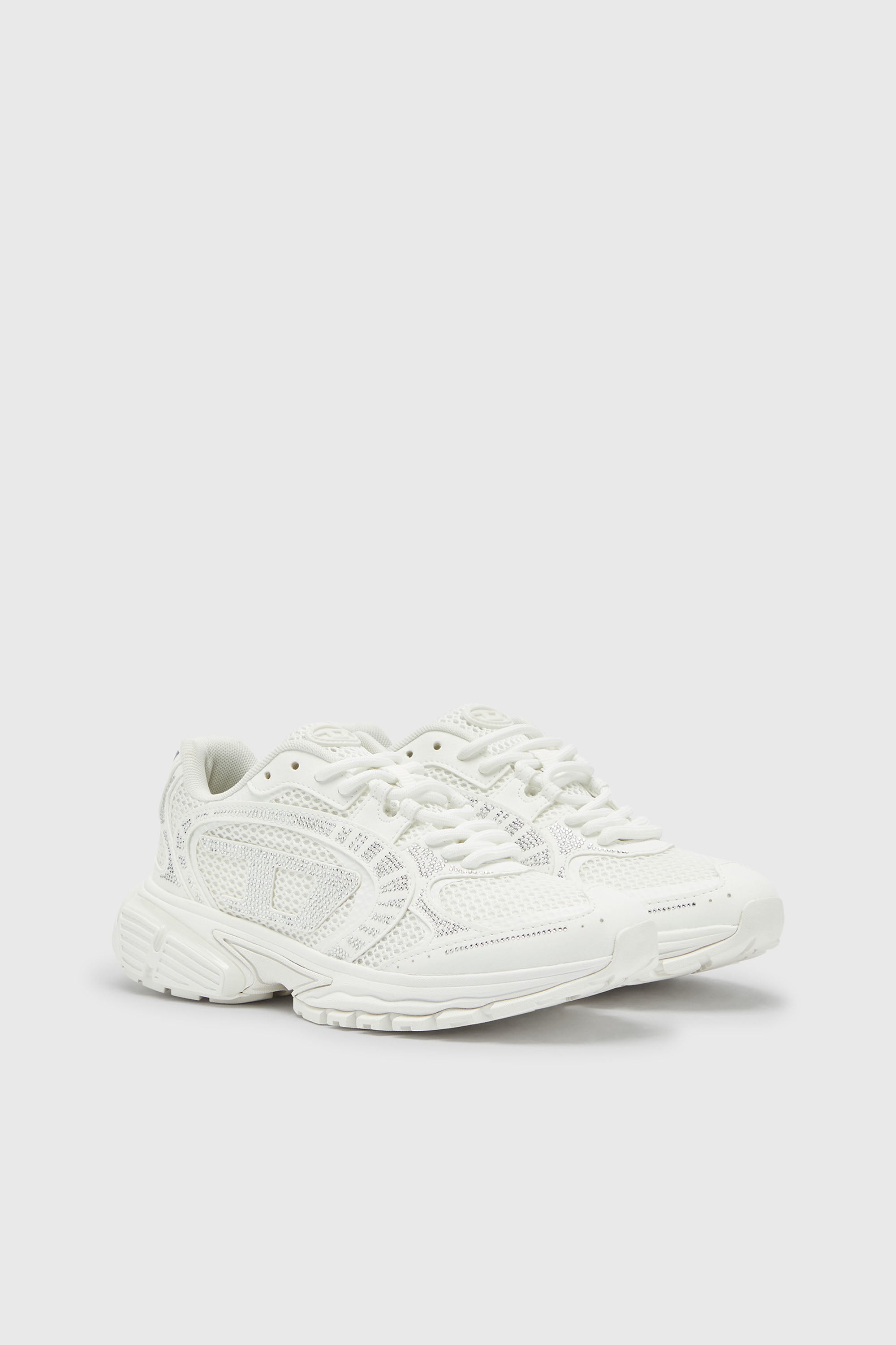 Diesel - S-PRO-V-DENSE LOW W, Damen S-Pro-V-Dense - Mesh-Sneaker mit Kristallen in Wei&szlig; - 2