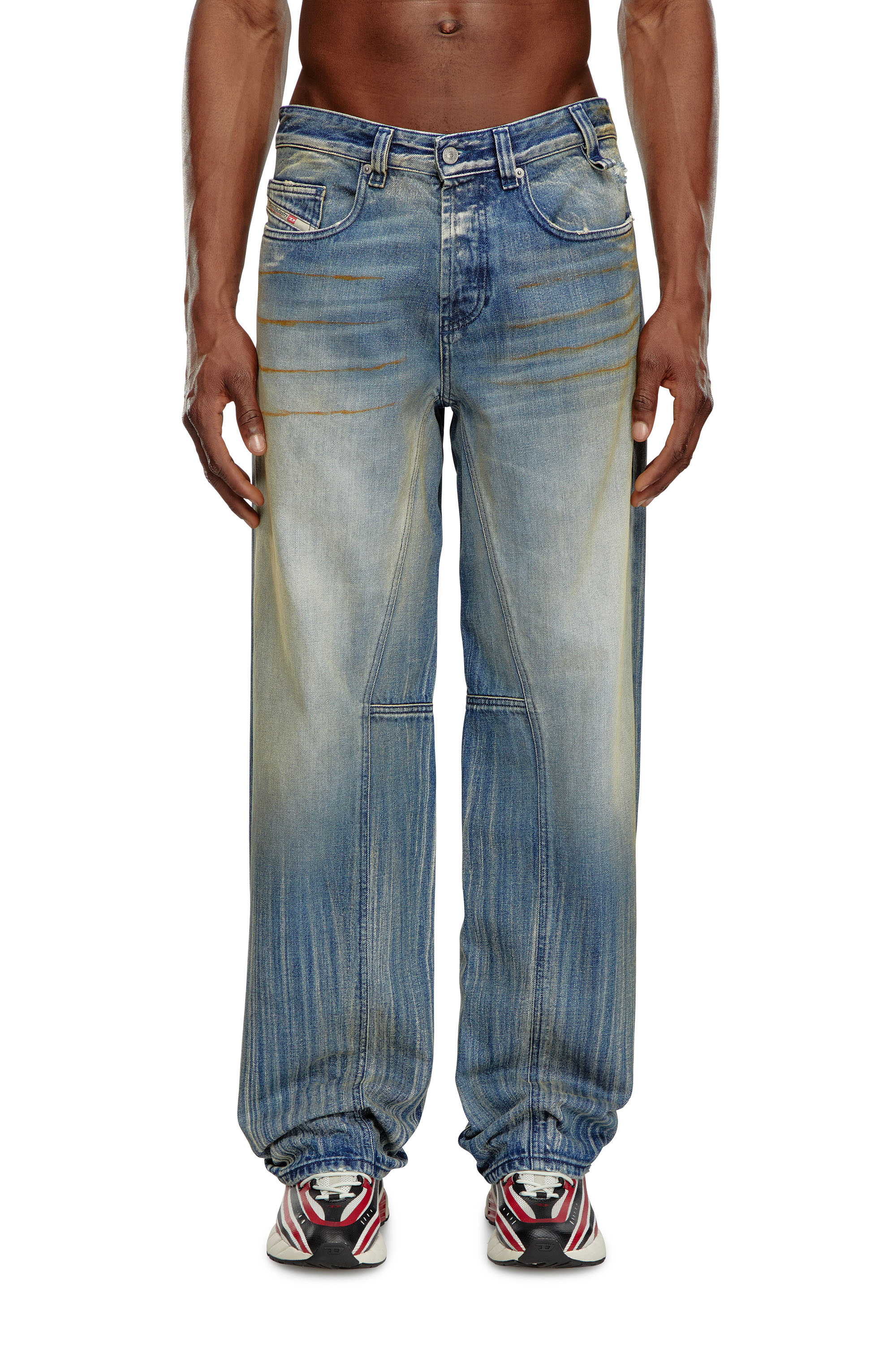 Diesel - Herren Straight Jeans 2001 D-Macro 09I97, Mittelblau - Image 1