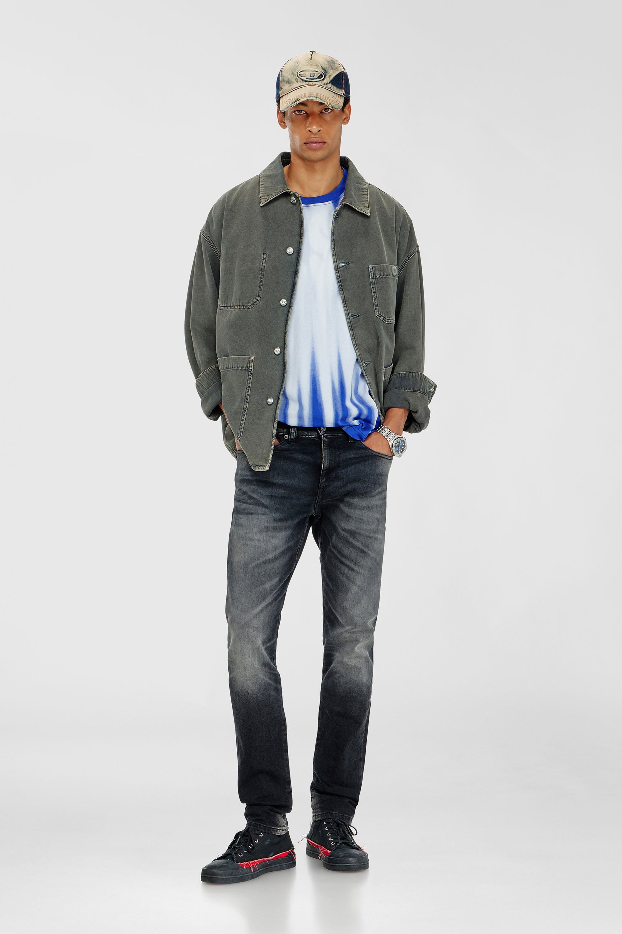 Diesel - Herren Slim Jeans 2019 D-Strukt 09P38, Schwarz/Dunkelgrau - 1