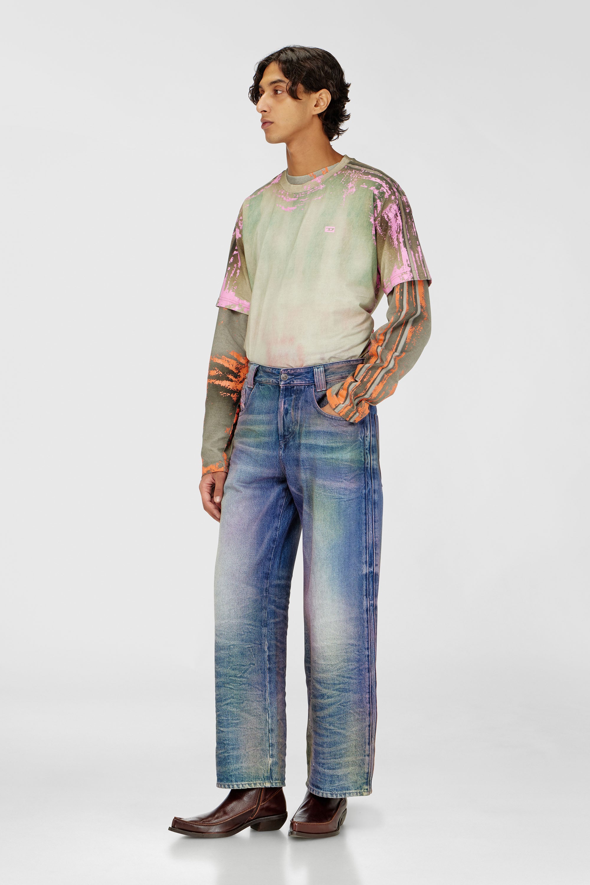 Diesel - Unisex Relaxed Jeans 1982 D-Hakou 007FW, Mittelblau - 1