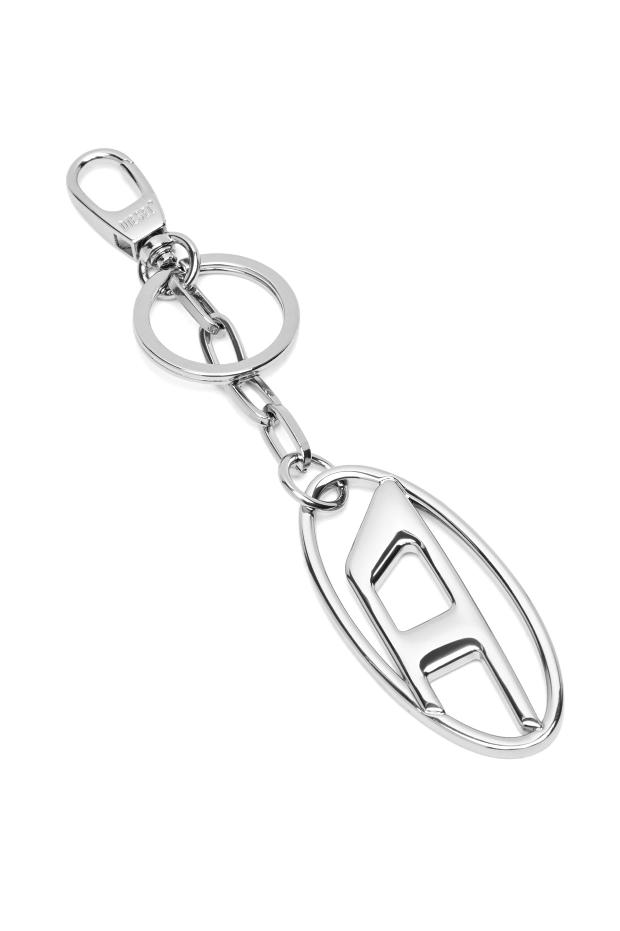 Diesel - HOLY-C, Woman Metal keyring with logo plaque in Silver - Image 2